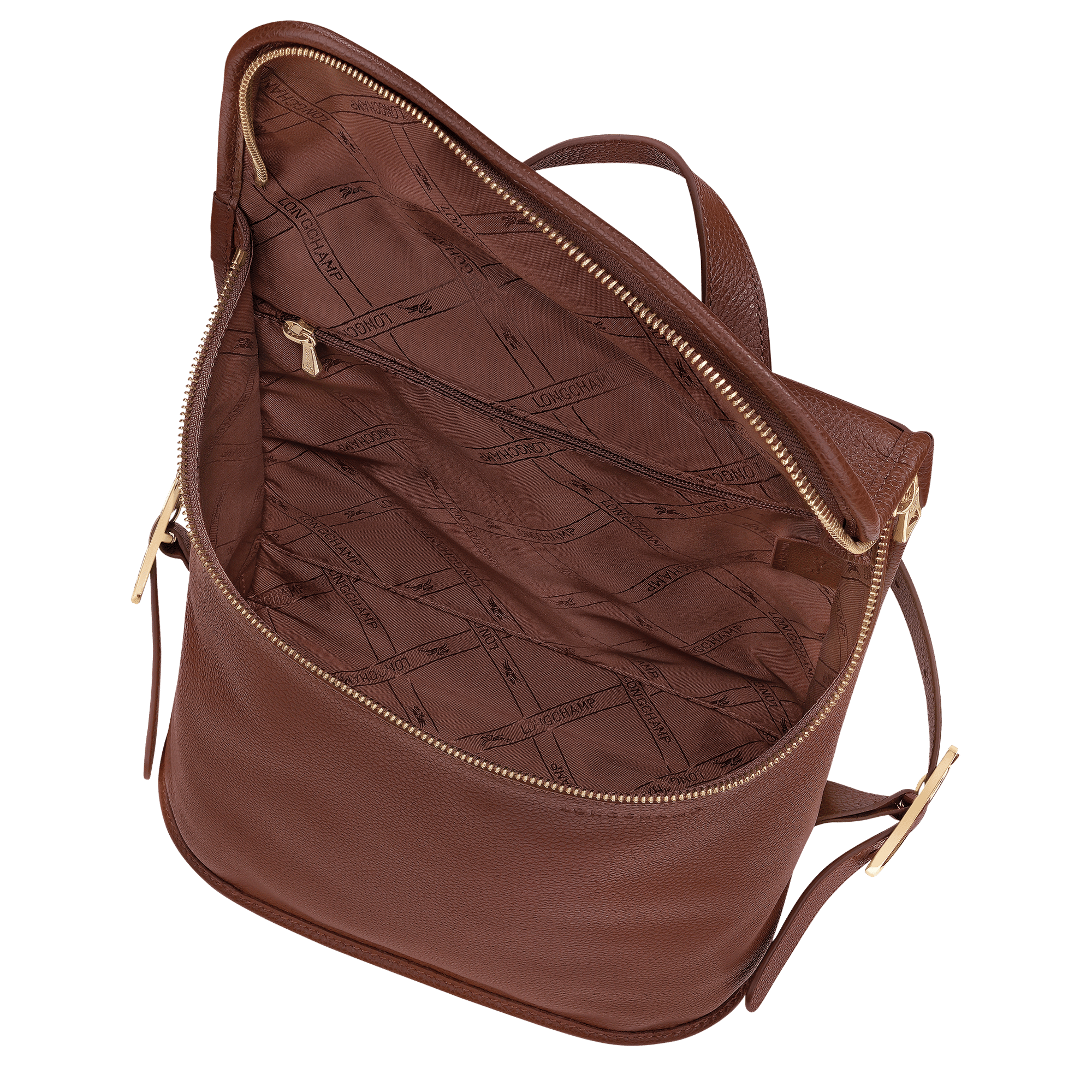 Long Champ Longchamp Le Foulonné M Backpack Coffee