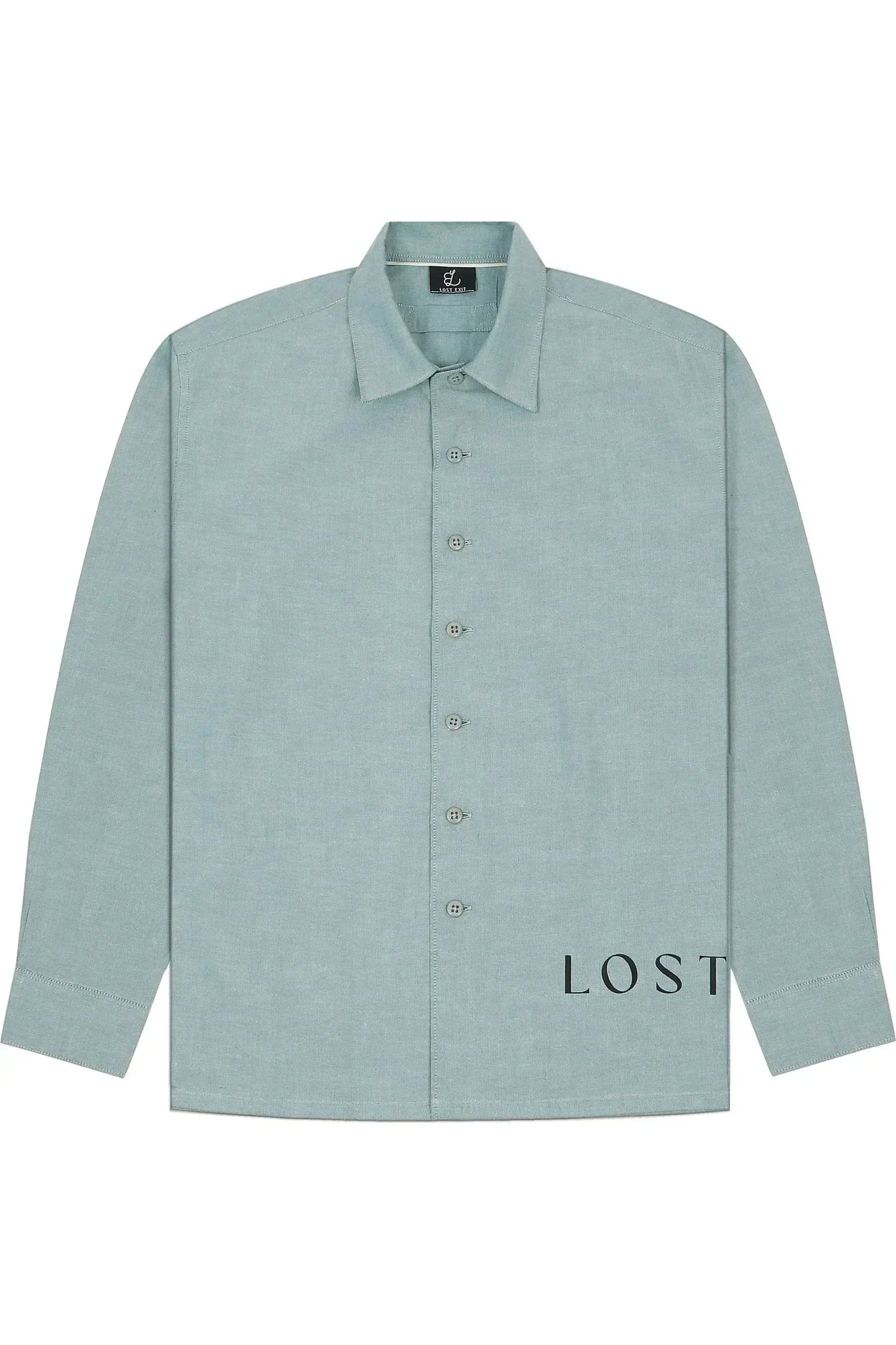 Lost Exit Blue Crop Full Shirt