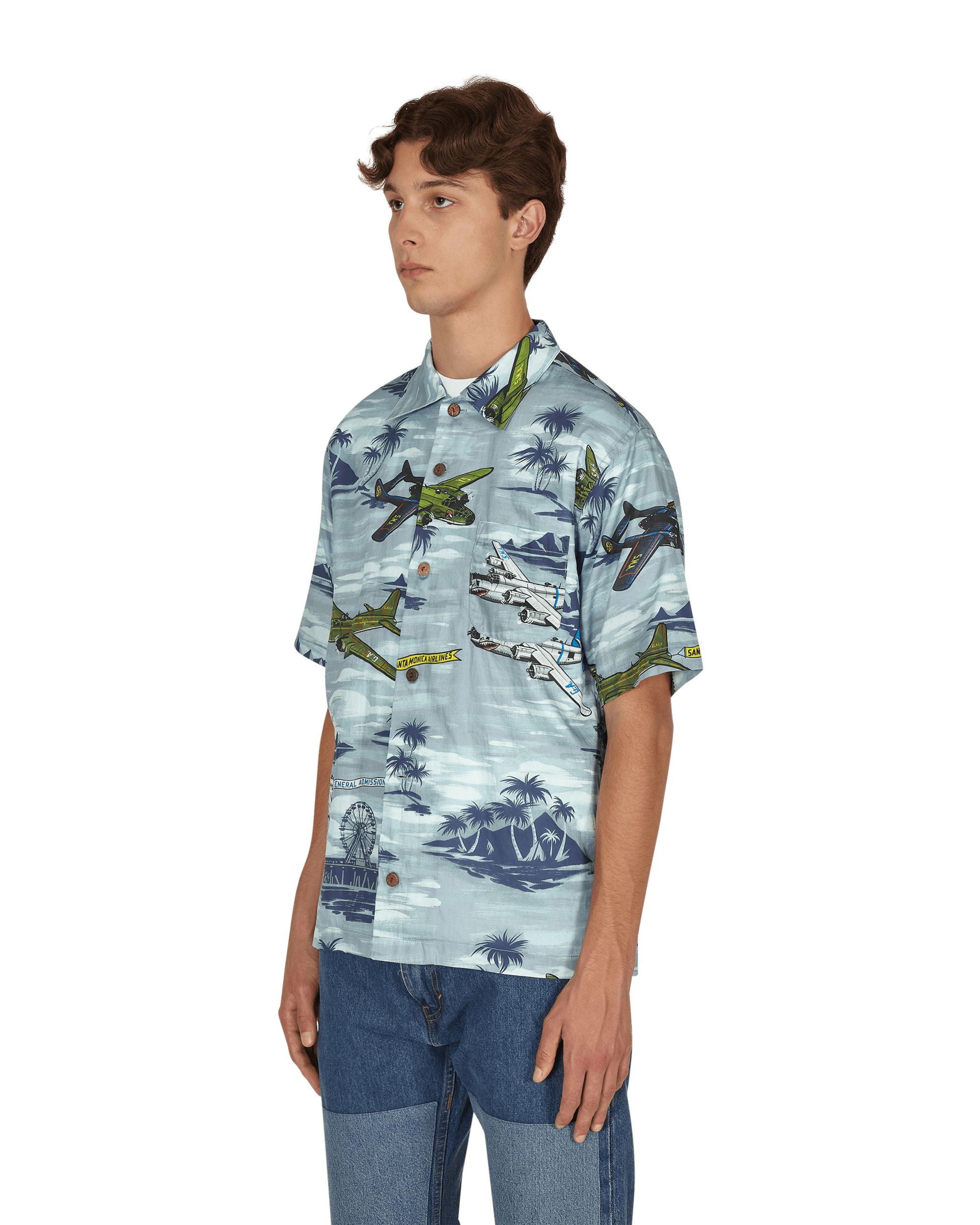 General Admission Santa Monica Airlines Bomber Plane Shirt Multicolor