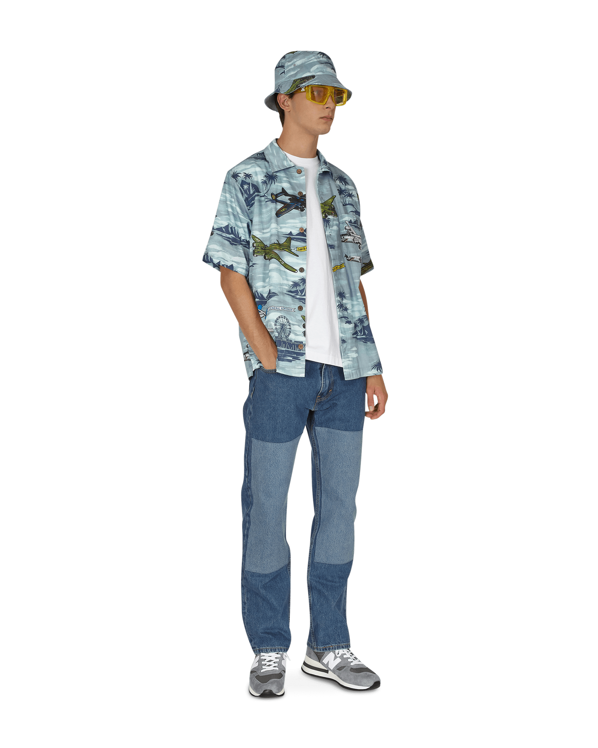General Admission Santa Monica Airlines Bomber Plane Shirt Multicolor