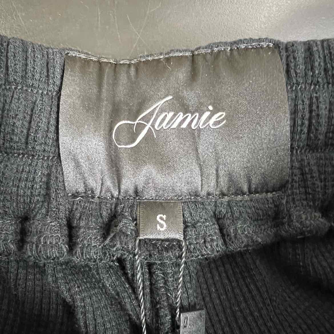 JAMIE Sweatpants WAFFLE Black New Size S