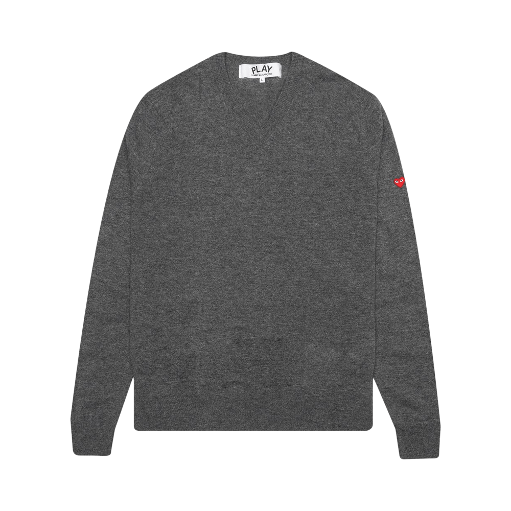 Comme des Garçons PLAY Small Heart Sweater Grey