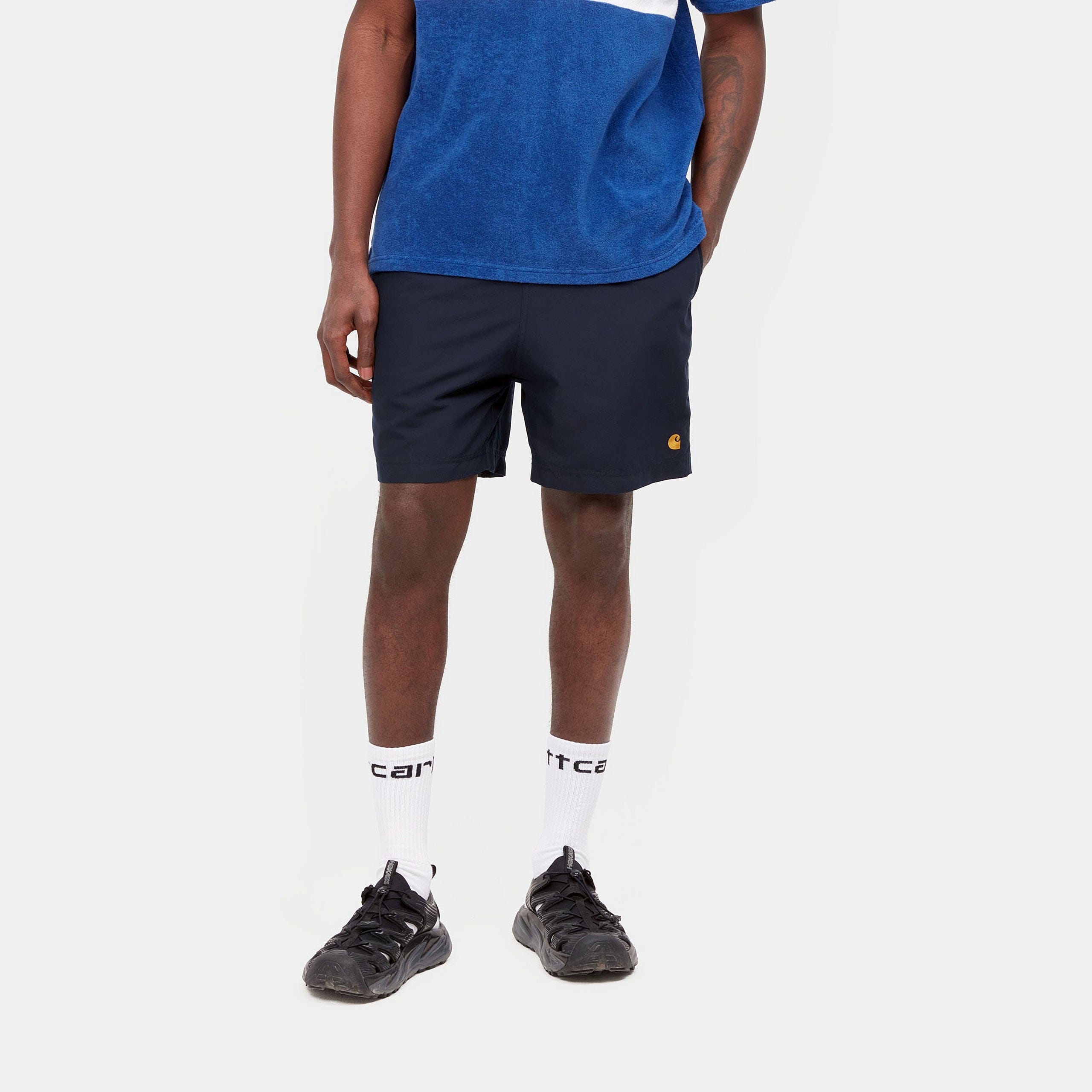 Carhartt Work In Progress Carhartt WIP Chase Swim Trunk - Dark Navy / Gold
