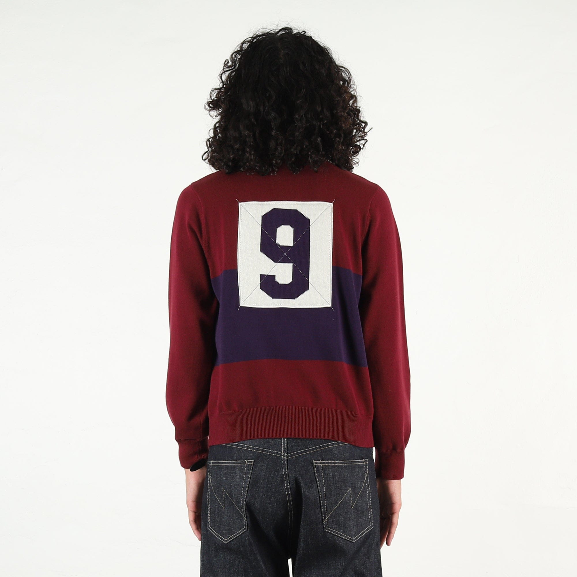 Happy99 Game Over Knit Polo - Red/Purple