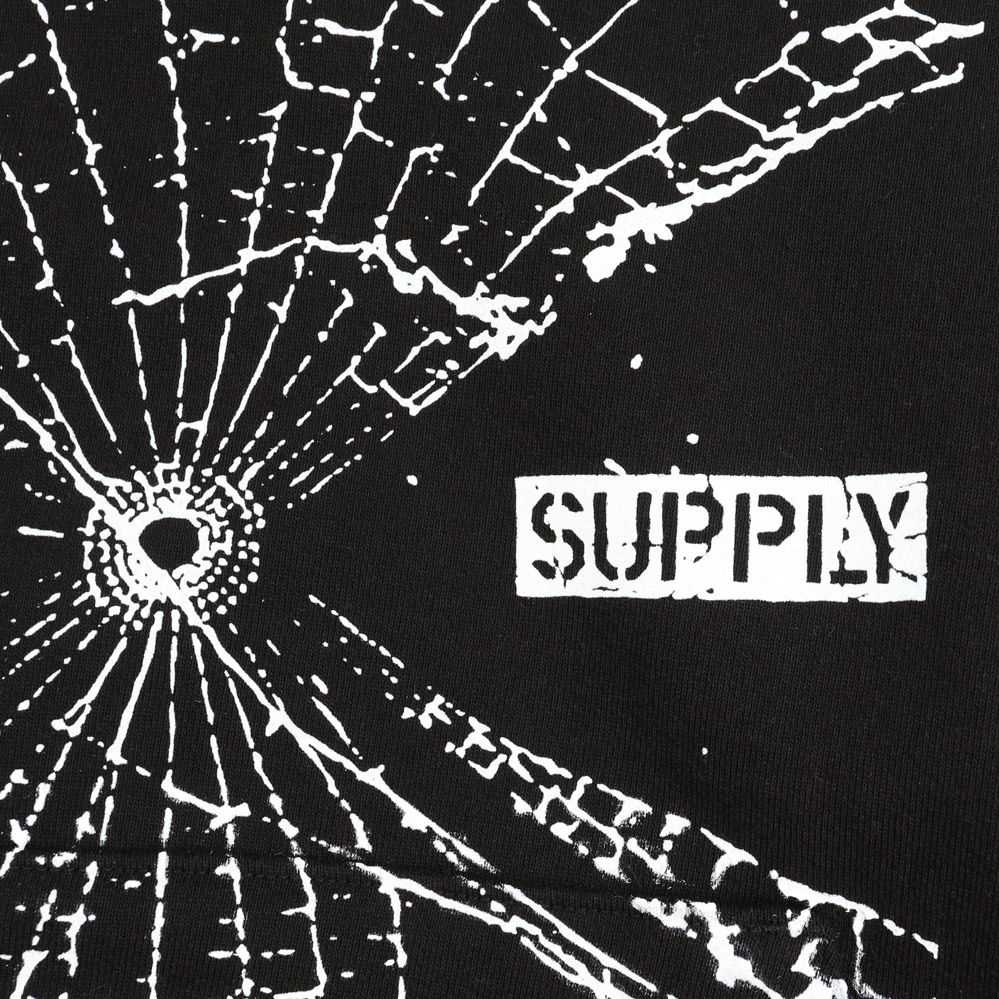 SUPPLY Big Web Hooded Sweatshirt - Black