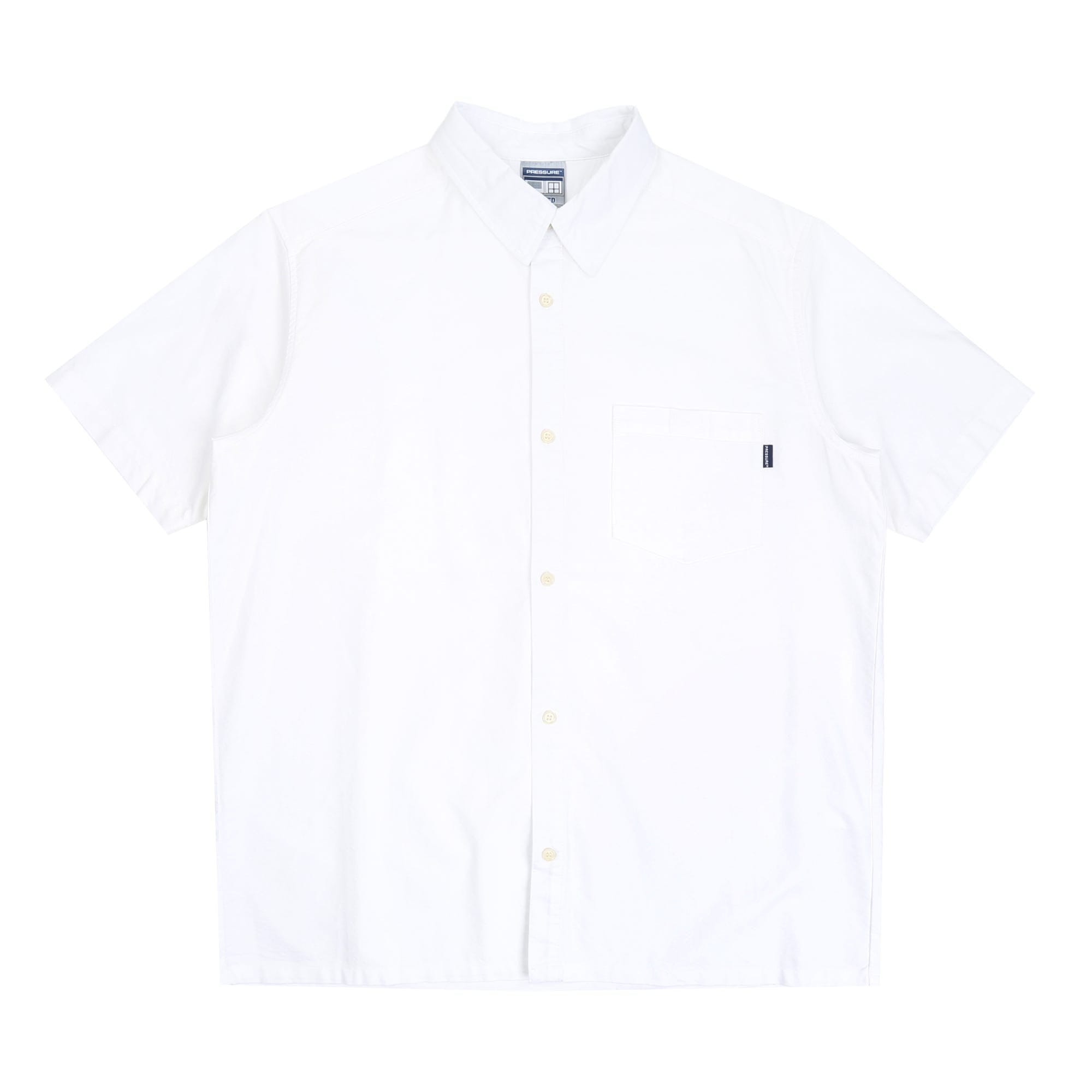 Pressure SS Button Up Shirt Fitted - White