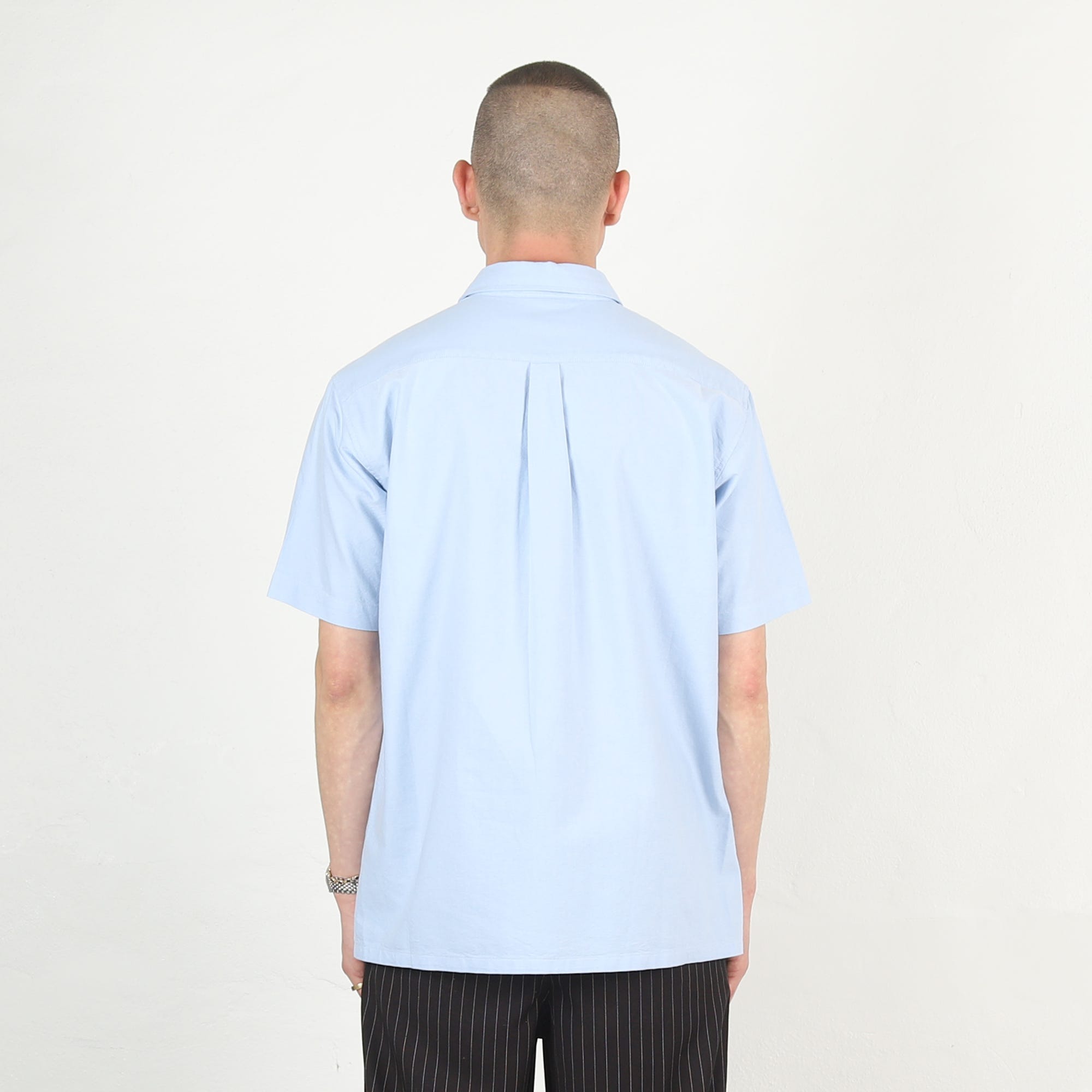 Pressure SS Button Up Shirt Fitted - Blue