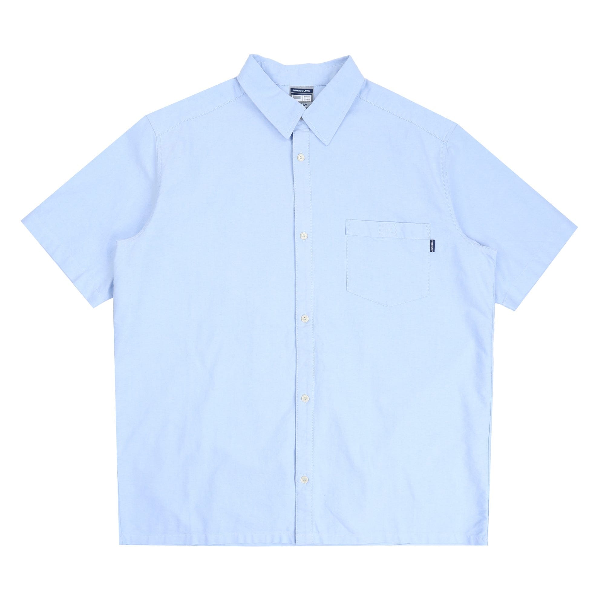 Pressure SS Button Up Shirt Baggy - Blue