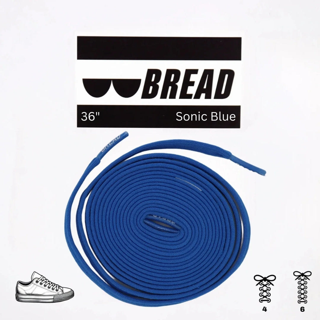 Bread Laces - Sonic Blue Elastic Shoelaces