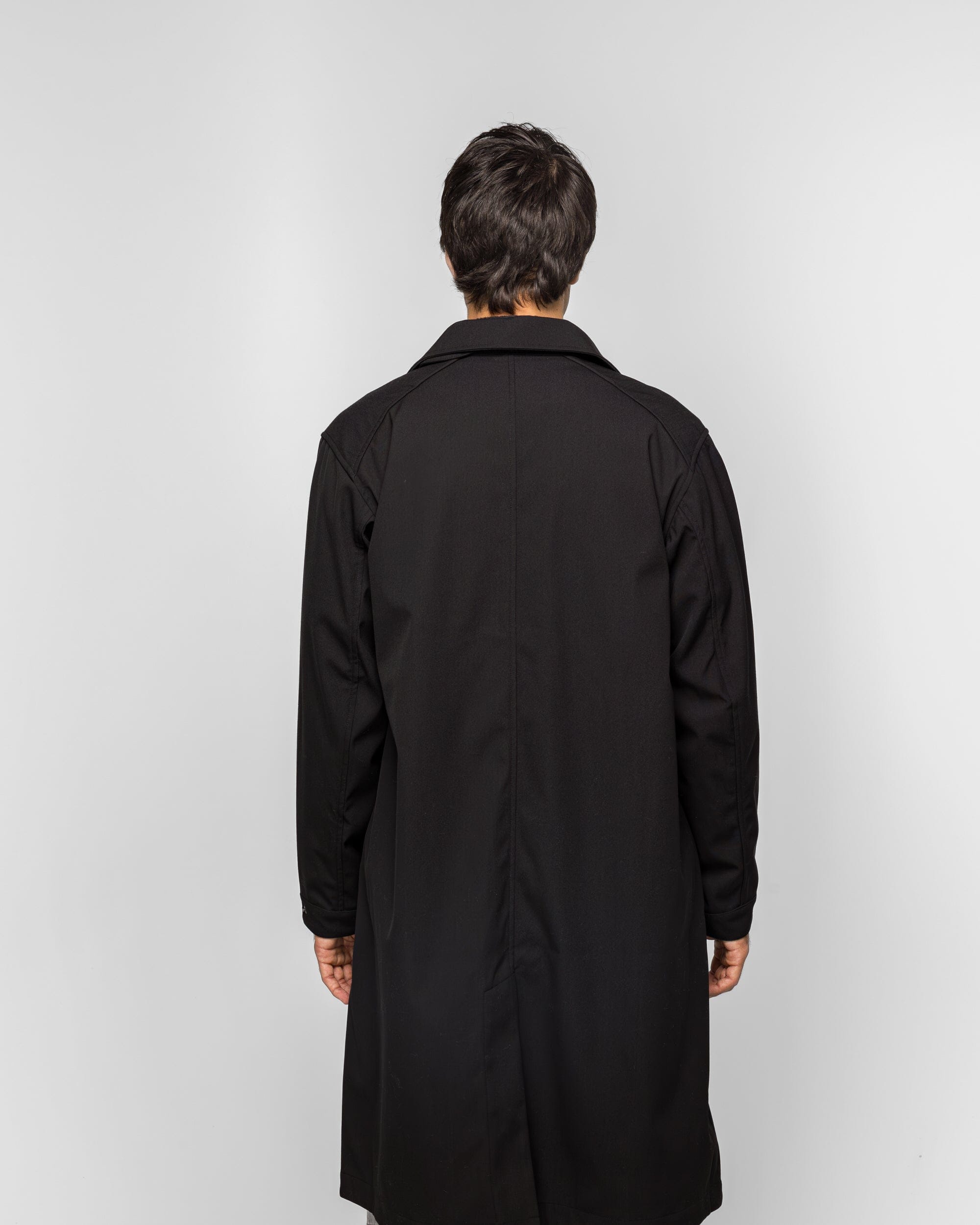 HAVEN Bureau Overcoat Loro Piana Storm System Nylon Wool - Black