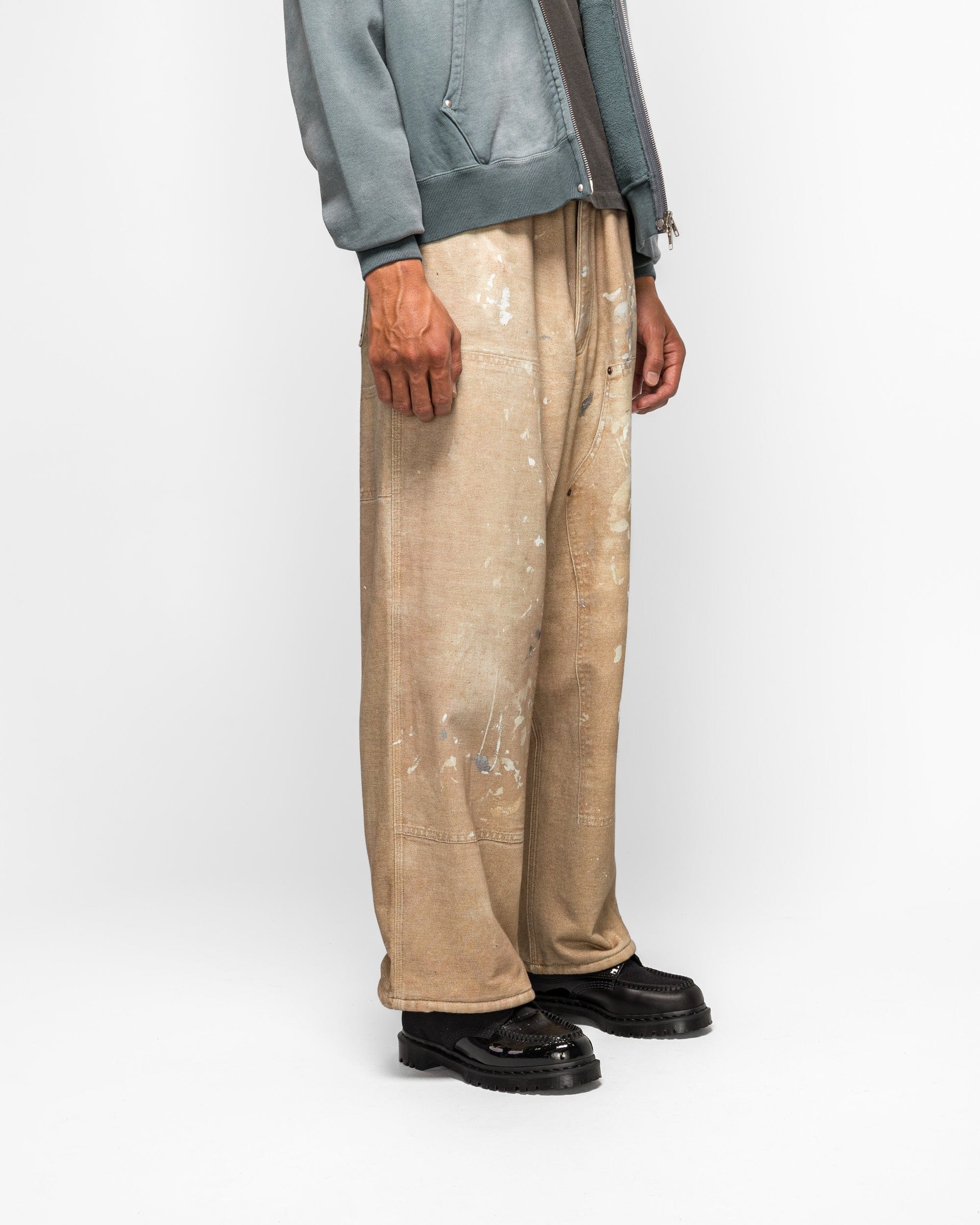 Beams Mock Print Double Knee - Fade Beige