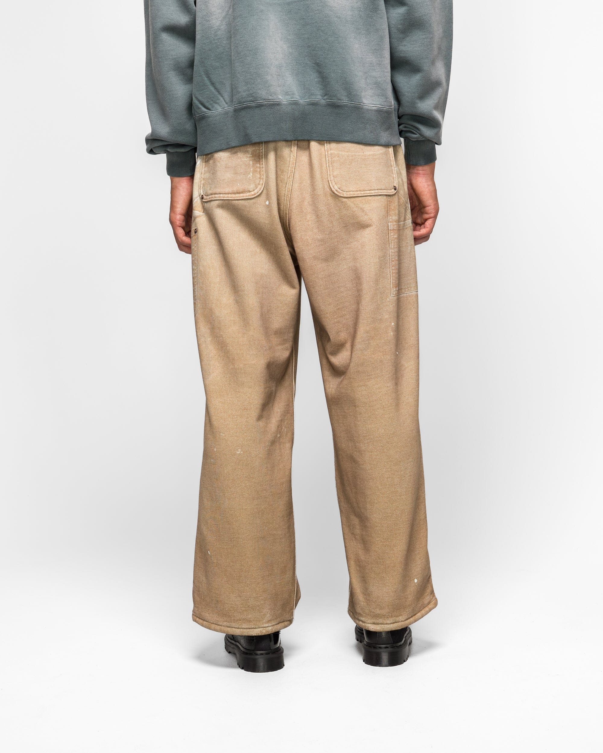 Beams Mock Print Double Knee - Fade Beige