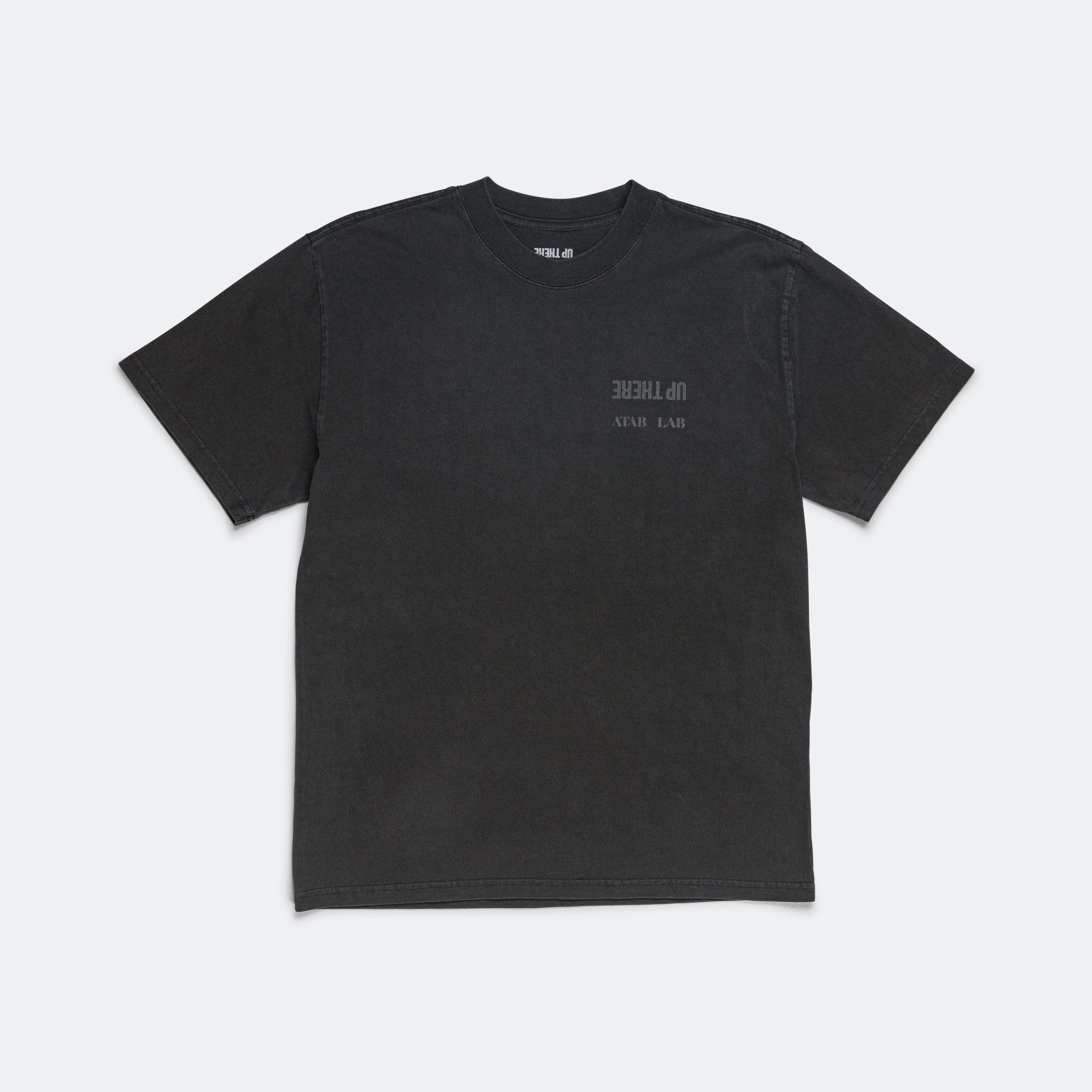 There UP THERE x ATAB Lab Chess Board T-Shirt - Faded Coal/Reflective