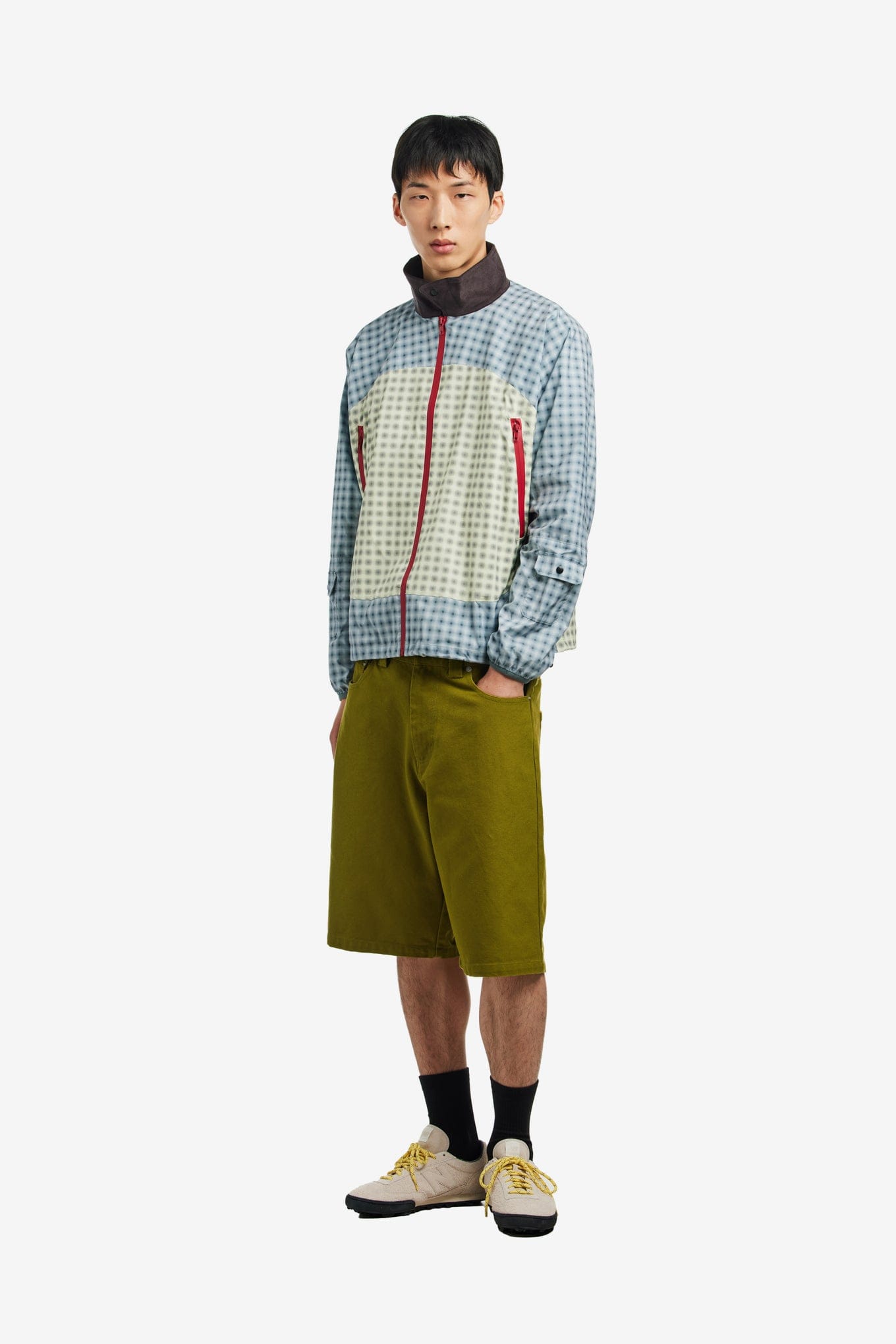 Metalwood DOUBLE PLAID WINDBREAKER JACKET