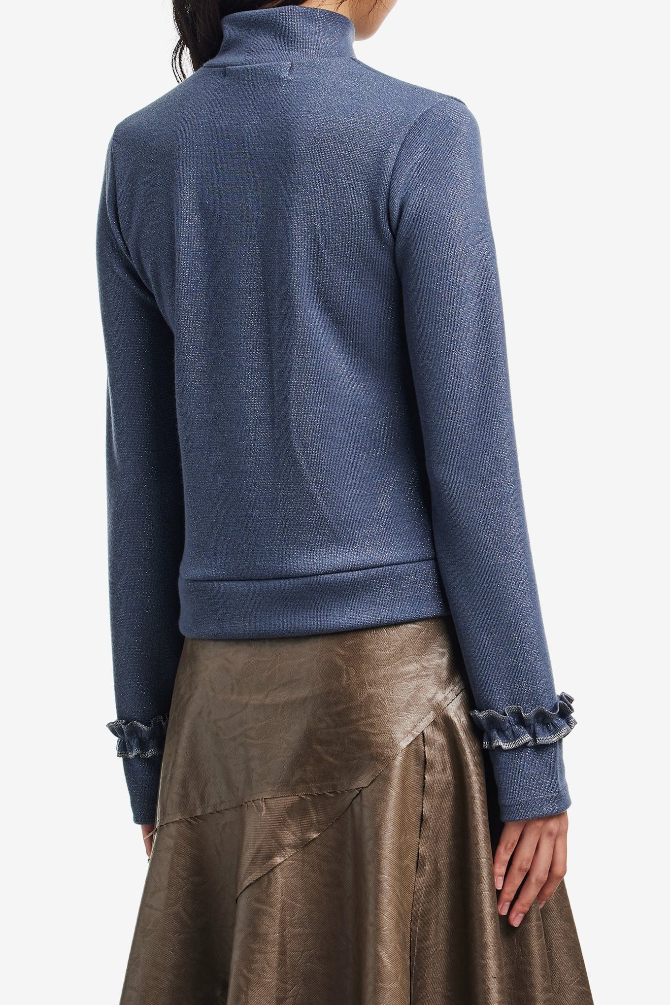 Polysooem SHIMMER FRILL HIGH - NECK JACKET