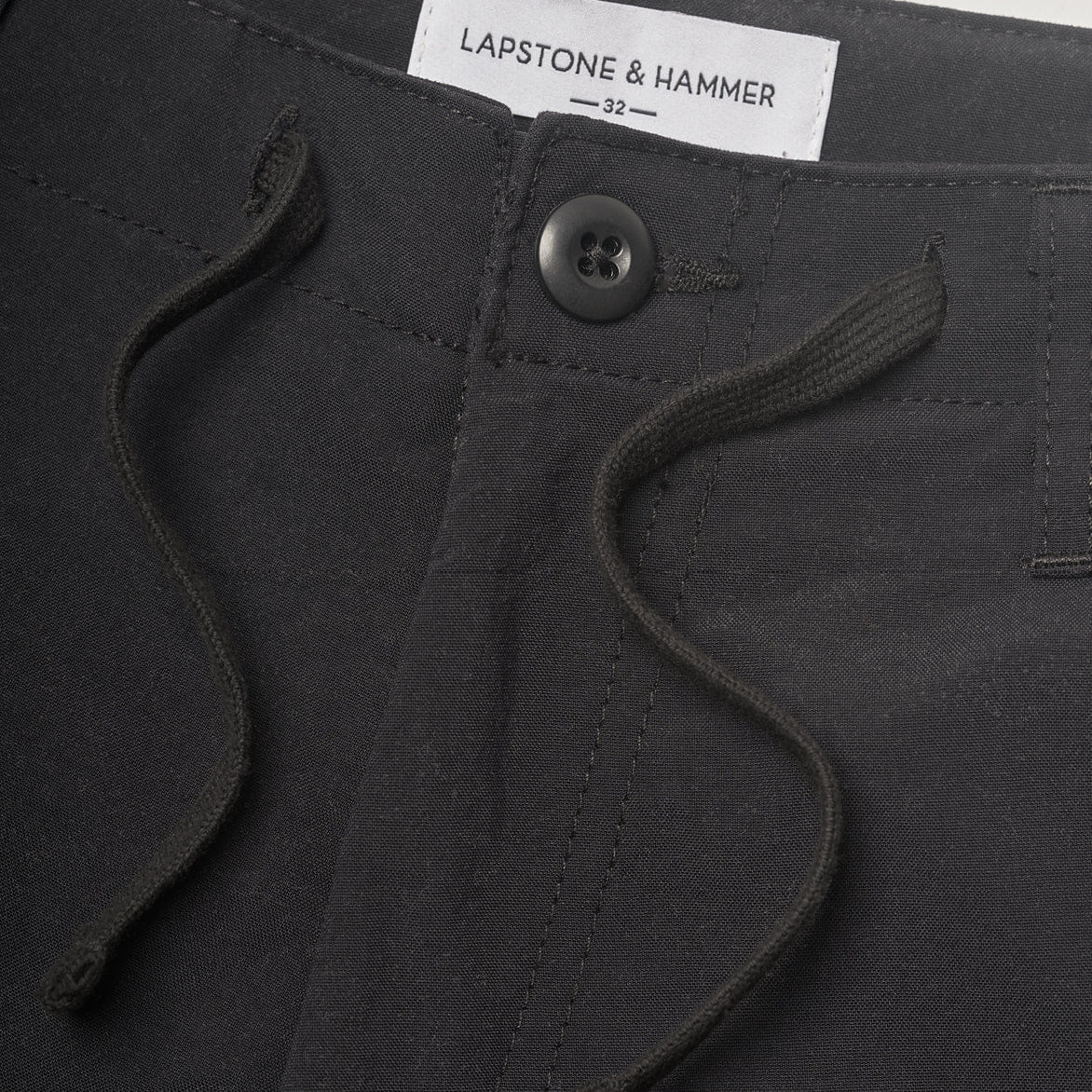 Lapstone & Hammer NYLON RELAXED CARGO PANT - BLACK