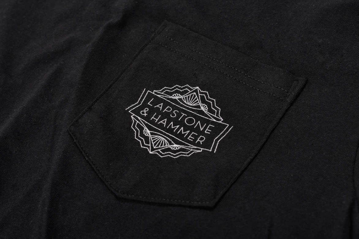 Lapstone & Hammer LAPSTONE LOGO POCKET T-Shirt - BLACK