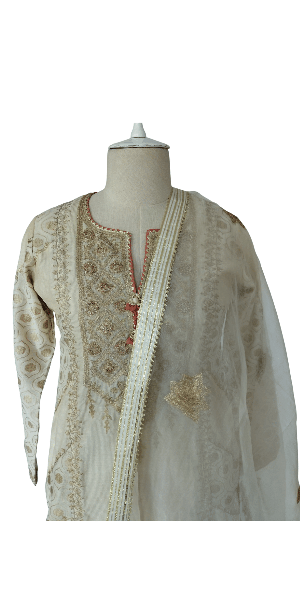 Simar Dugal Beige Kurta Set