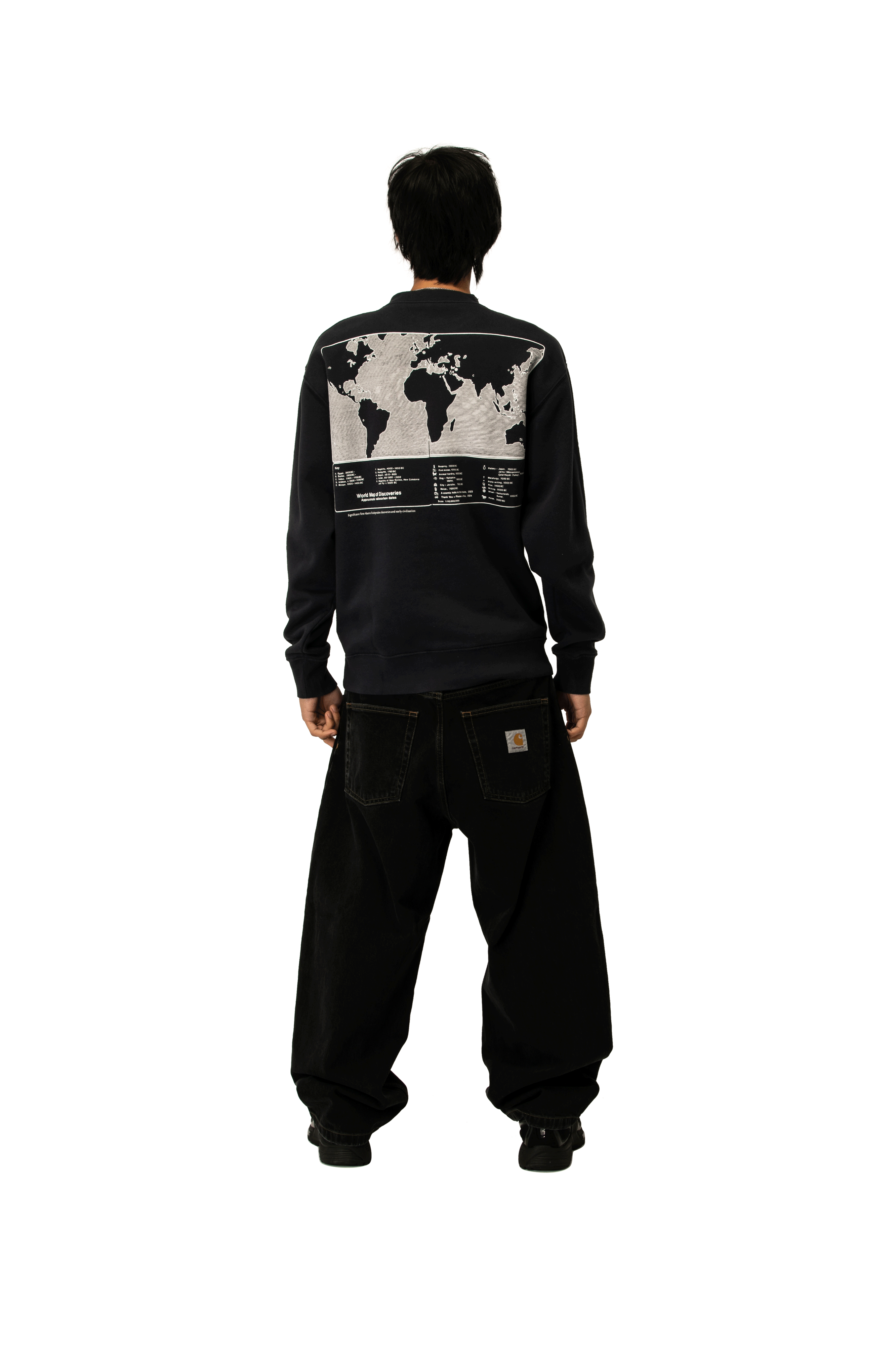 Public Possession World Map Of Discoveries Crewneck