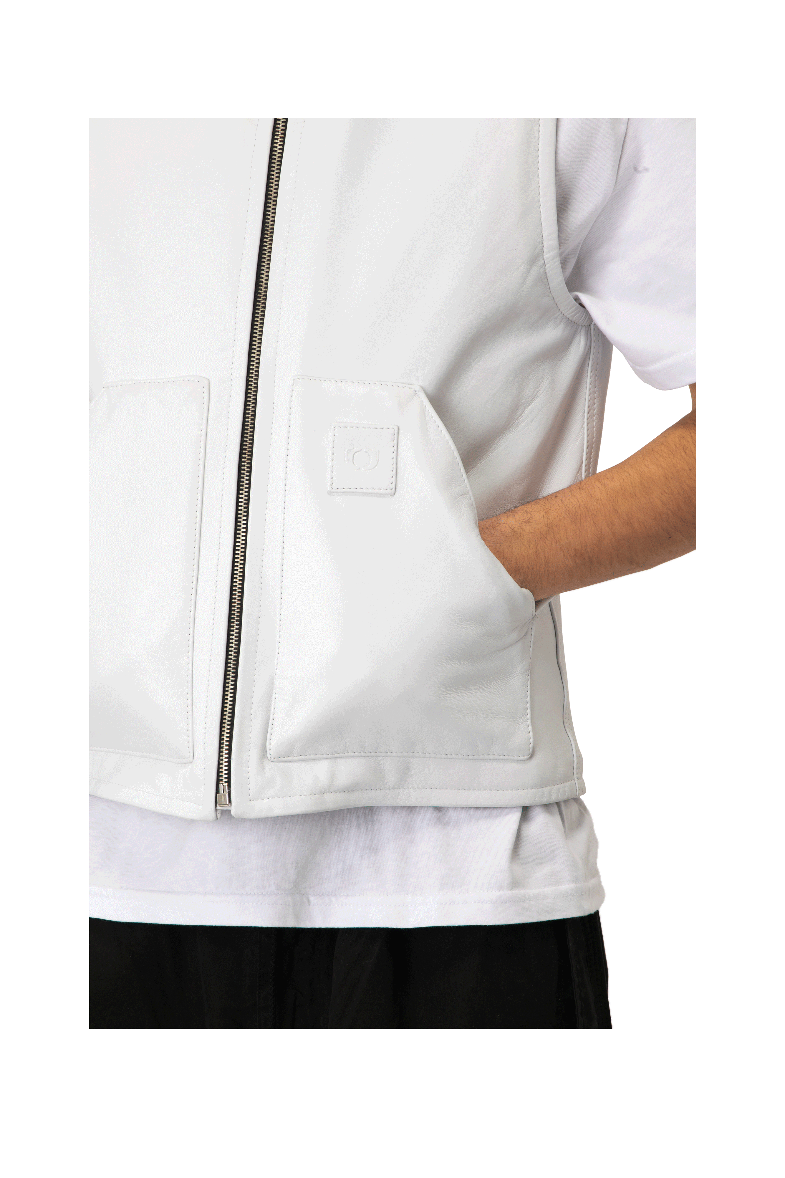One Block Down Leather Vest