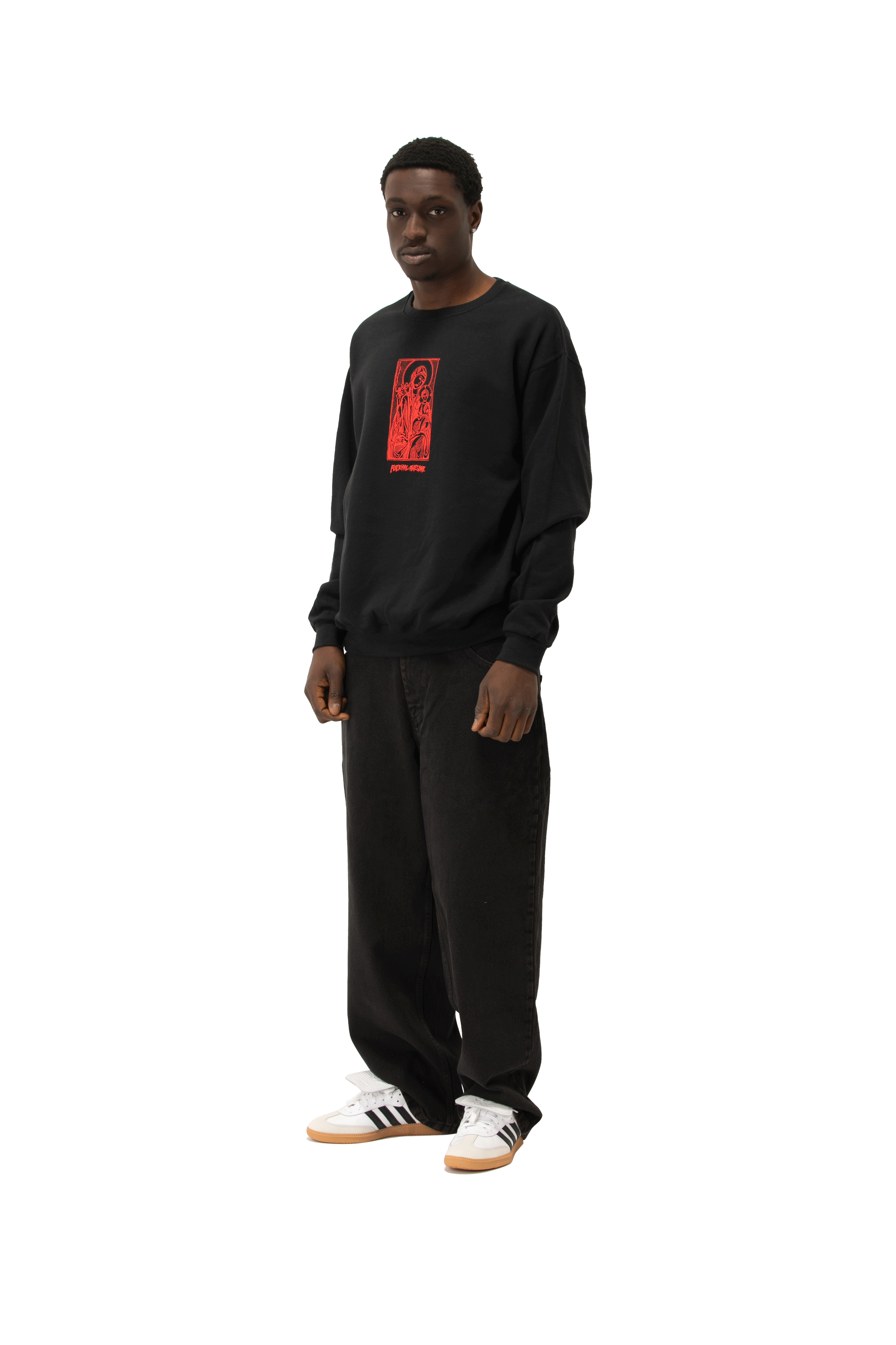 Fucking Awesome Hate The Pain Away Crewneck