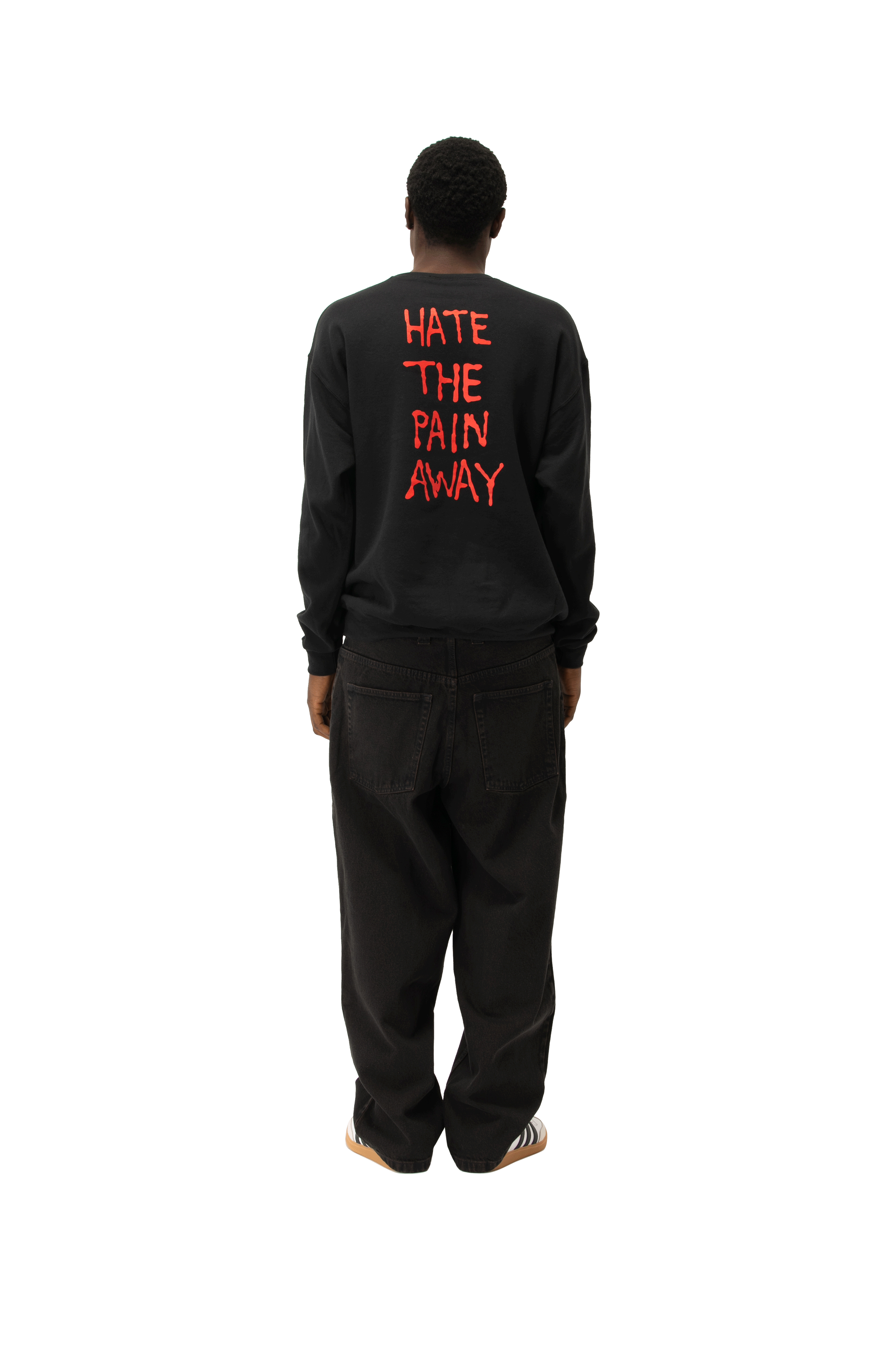 Fucking Awesome Hate The Pain Away Crewneck