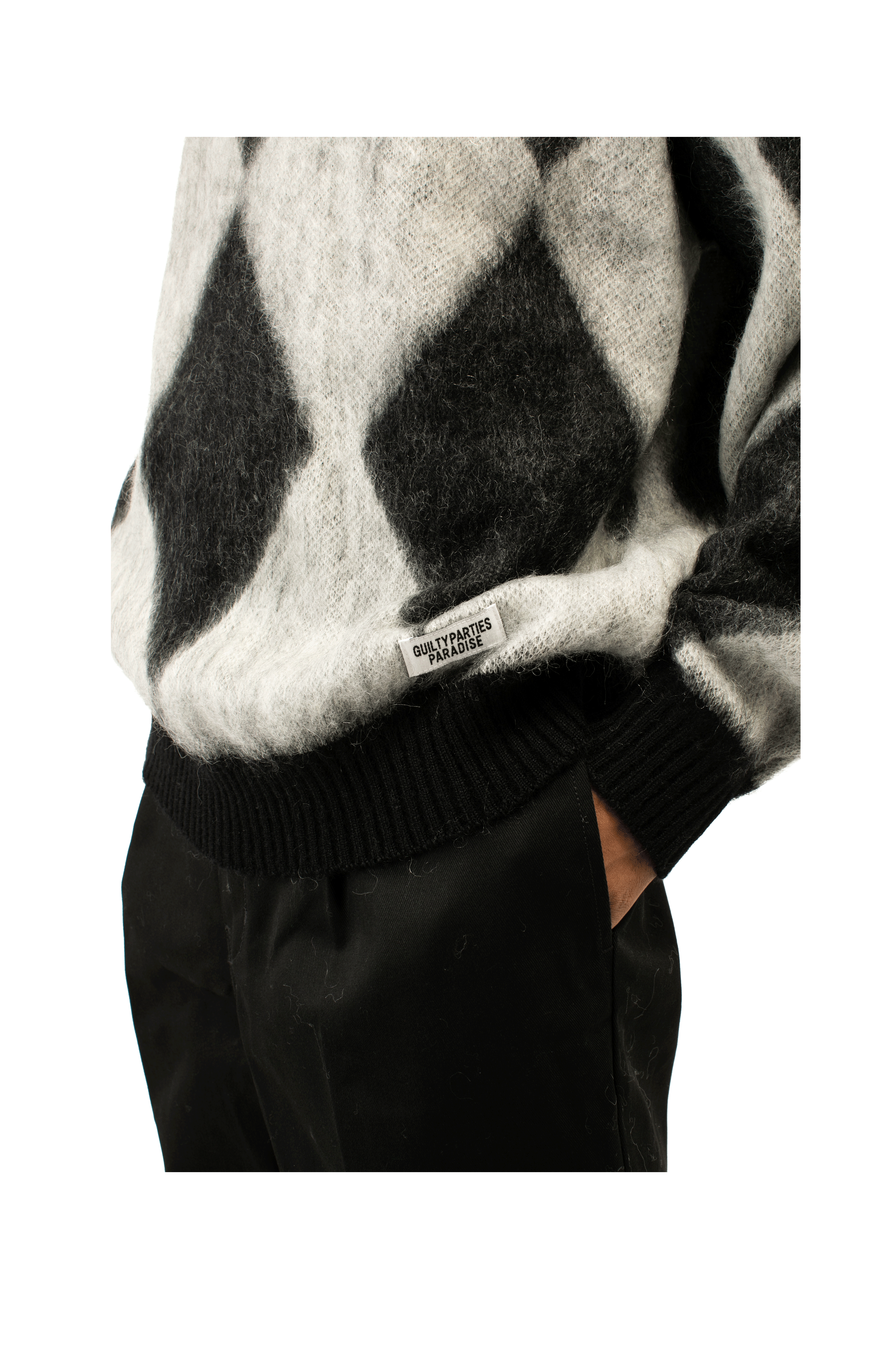 Wacko Maria Diamond Mohair Crewneck Sweatershirt