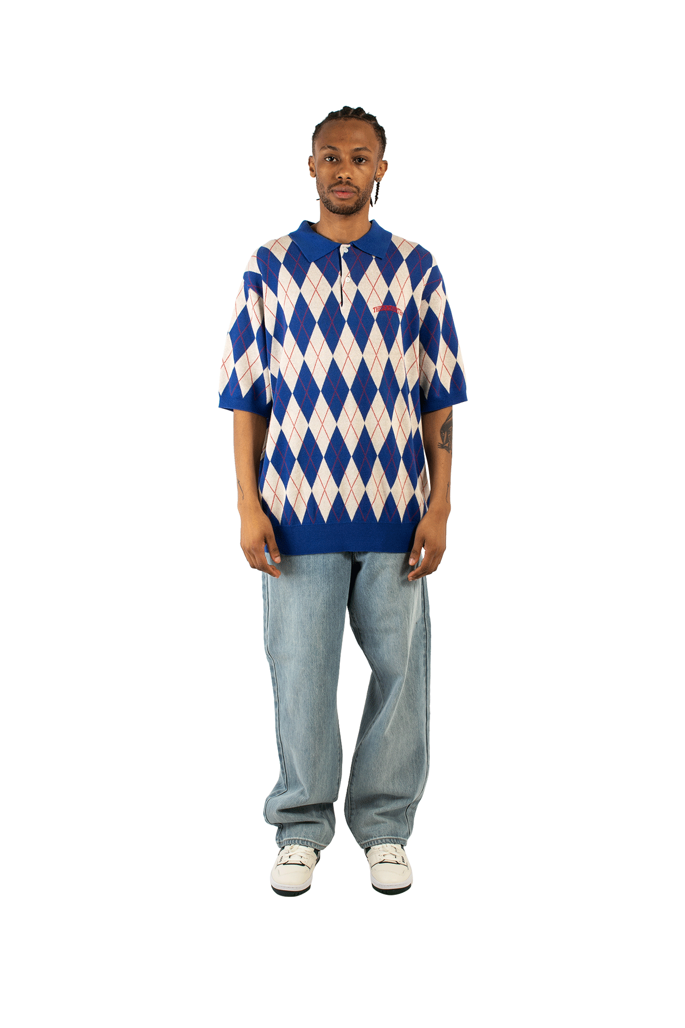Thisisneverthat Argyle Knit Polo