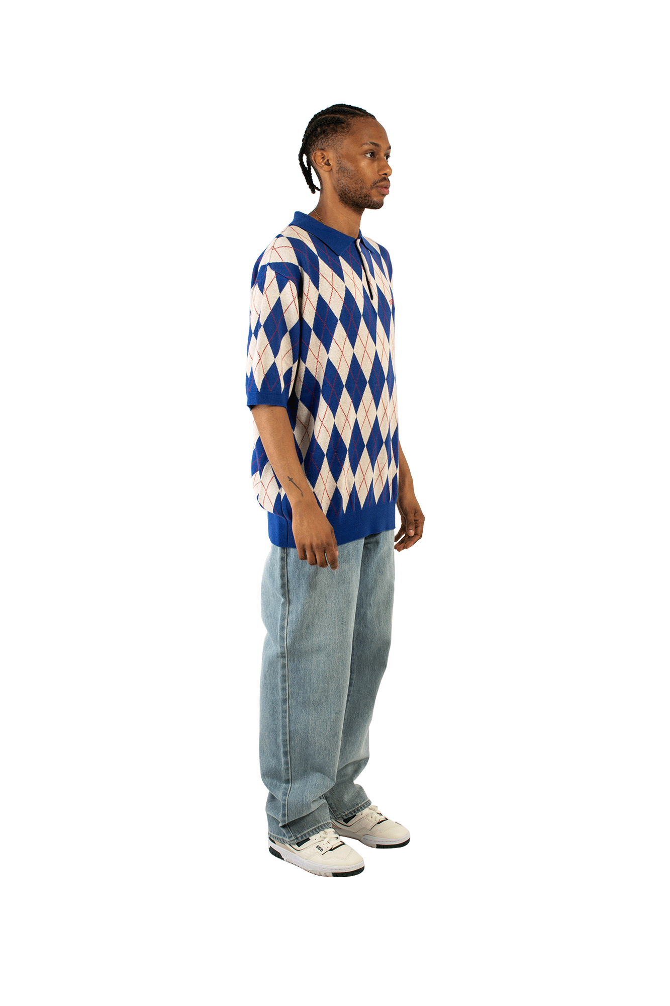 Thisisneverthat Argyle Knit Polo