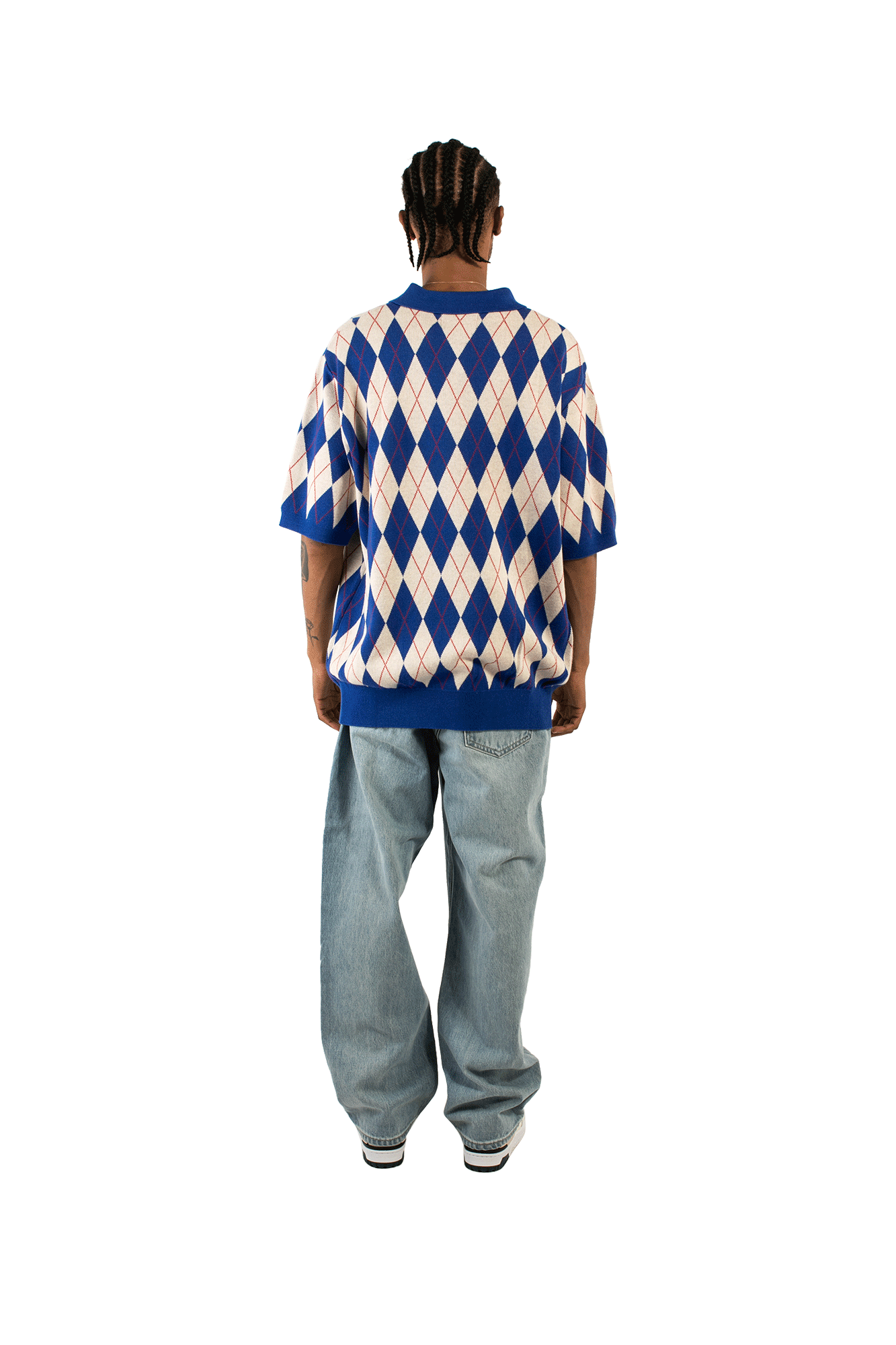 Thisisneverthat Argyle Knit Polo