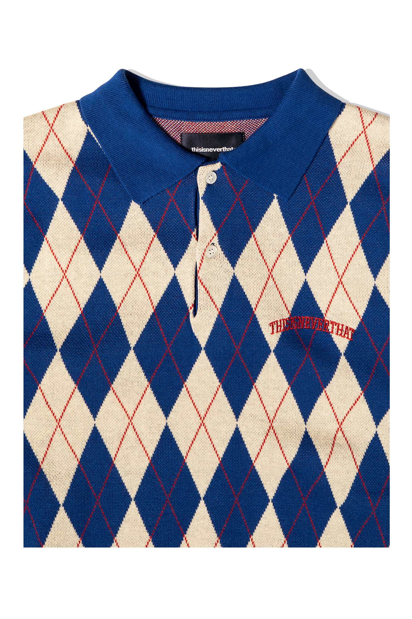 Thisisneverthat Argyle Knit Polo