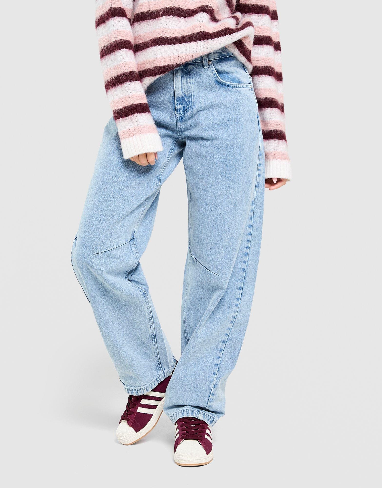 Unlike Humans Mid - Rise Barrel Jeans