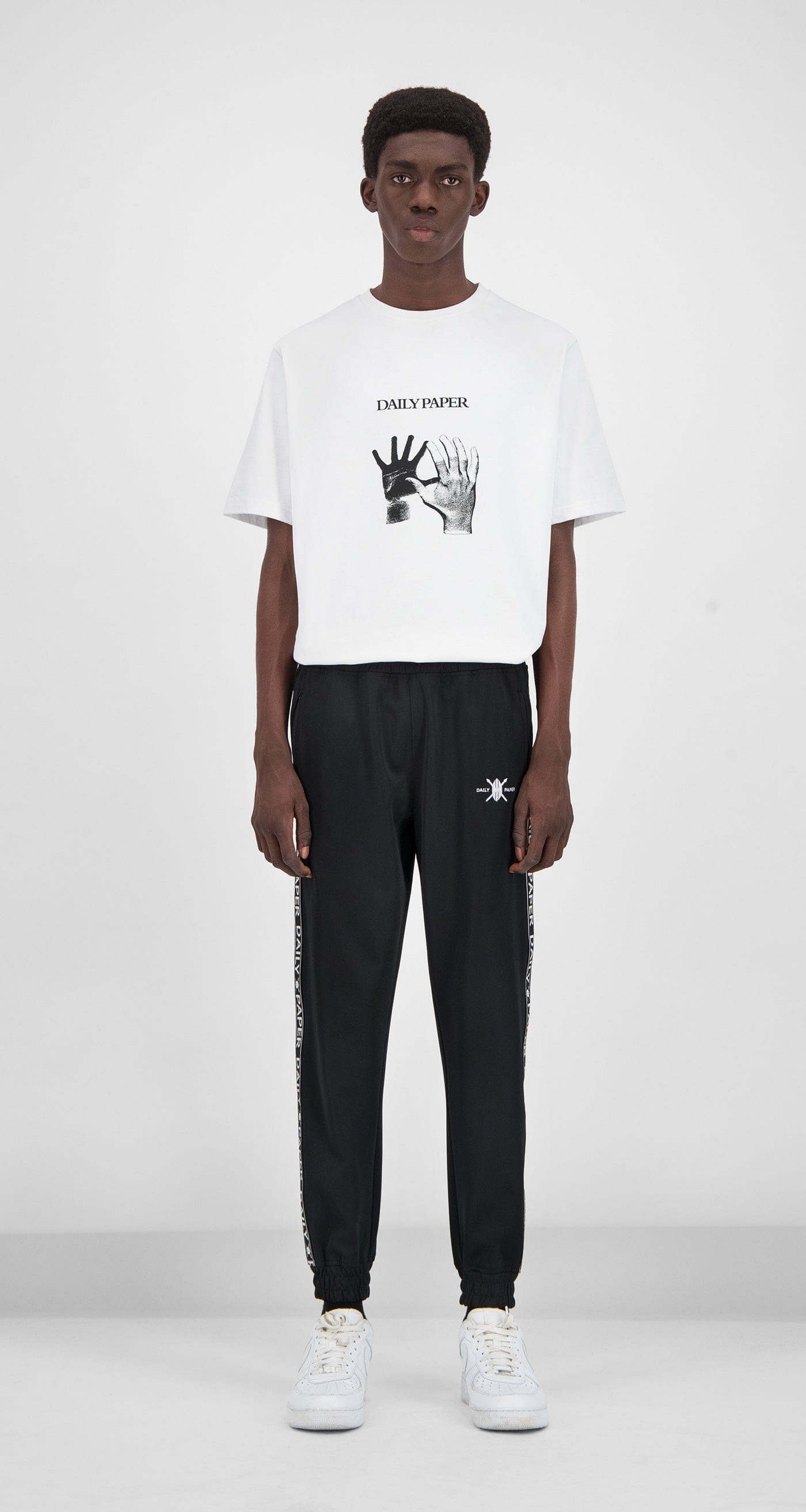 Logo Black Tape Logo Track Pants