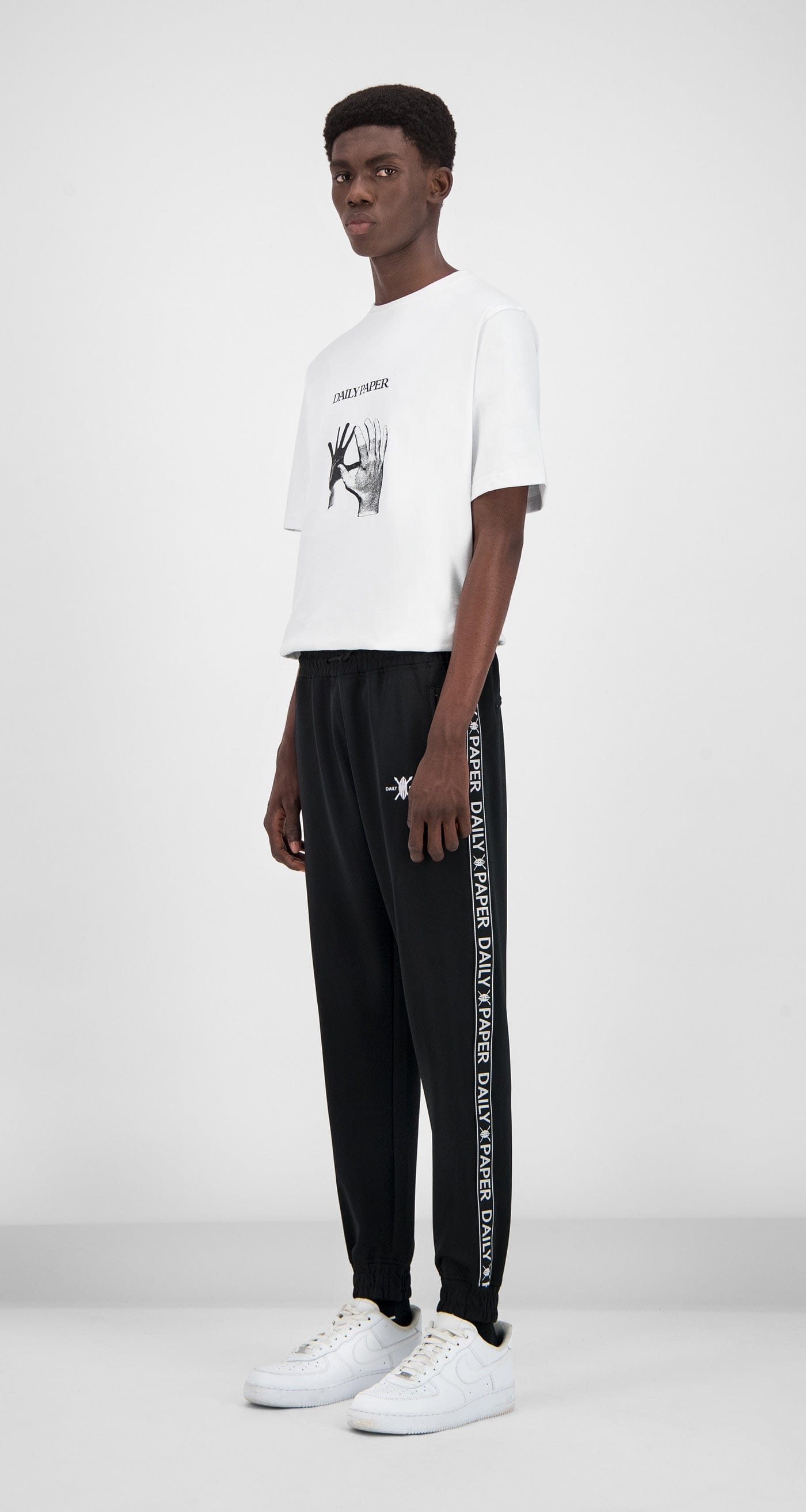 Logo Black Tape Logo Track Pants