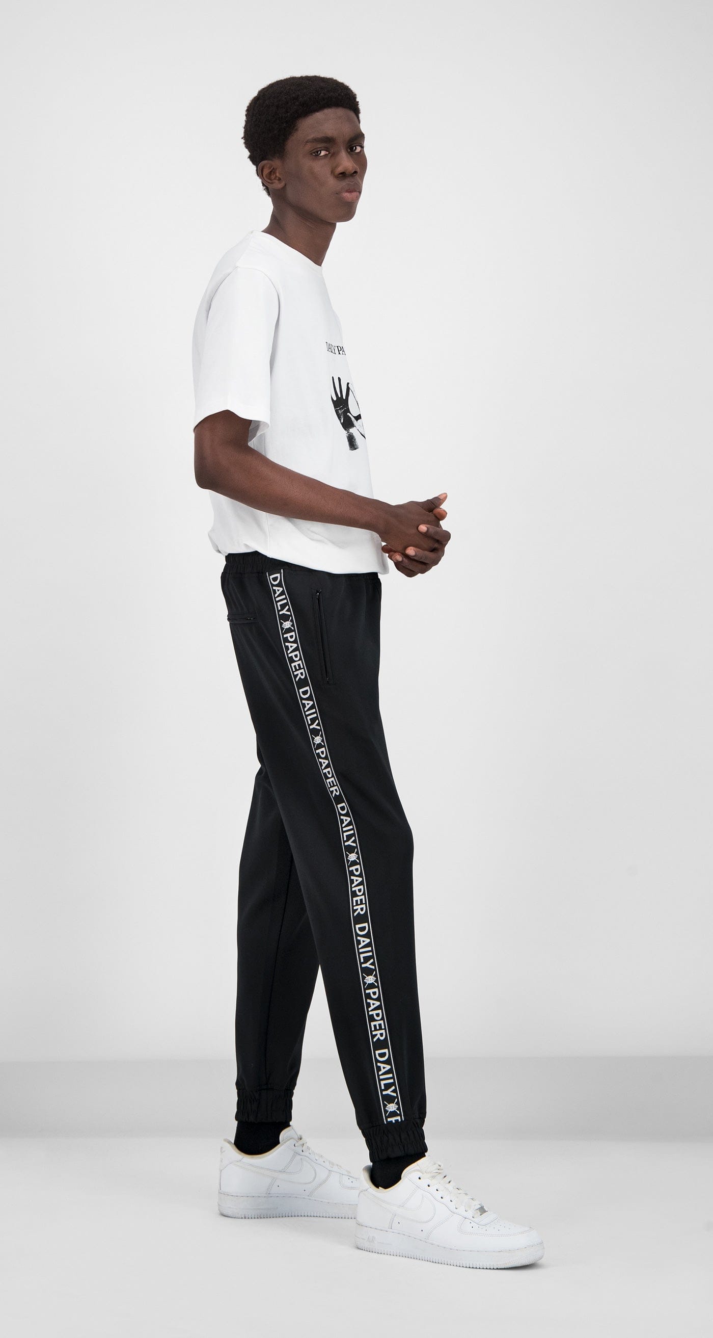 Logo Black Tape Logo Track Pants