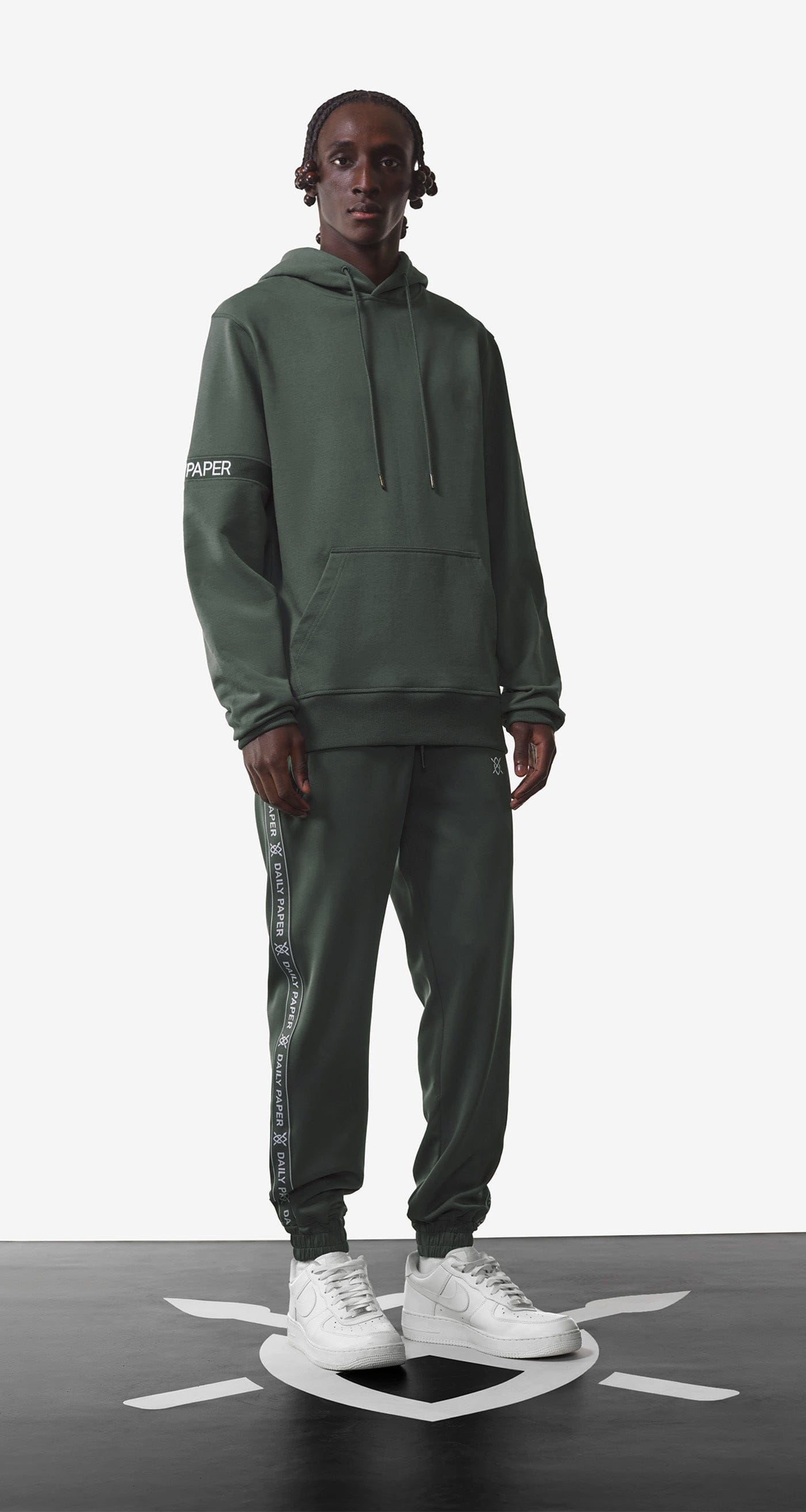 Logo Chic Green Tonal Etape Logo Trackpants