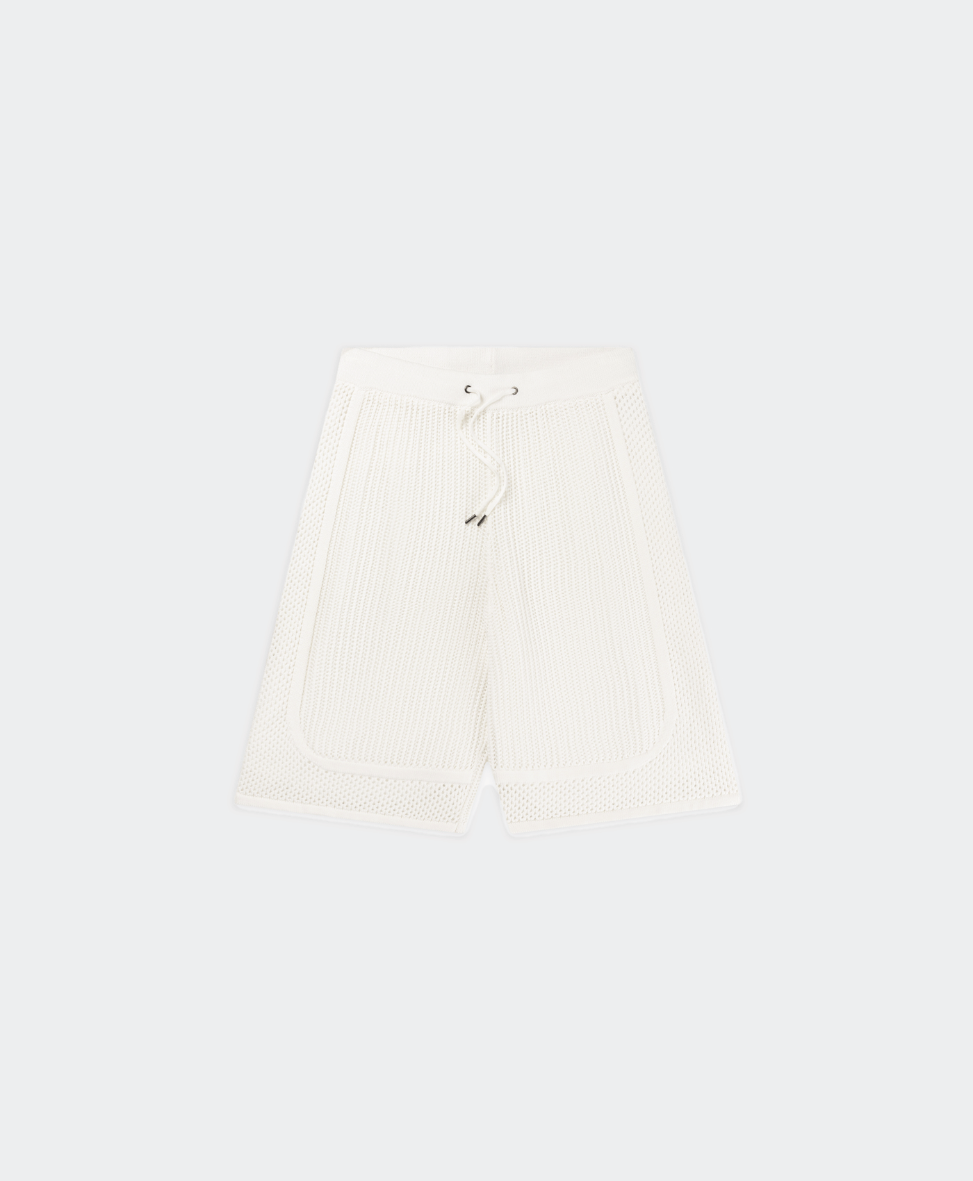 Football White Football Knit Sweater Short
