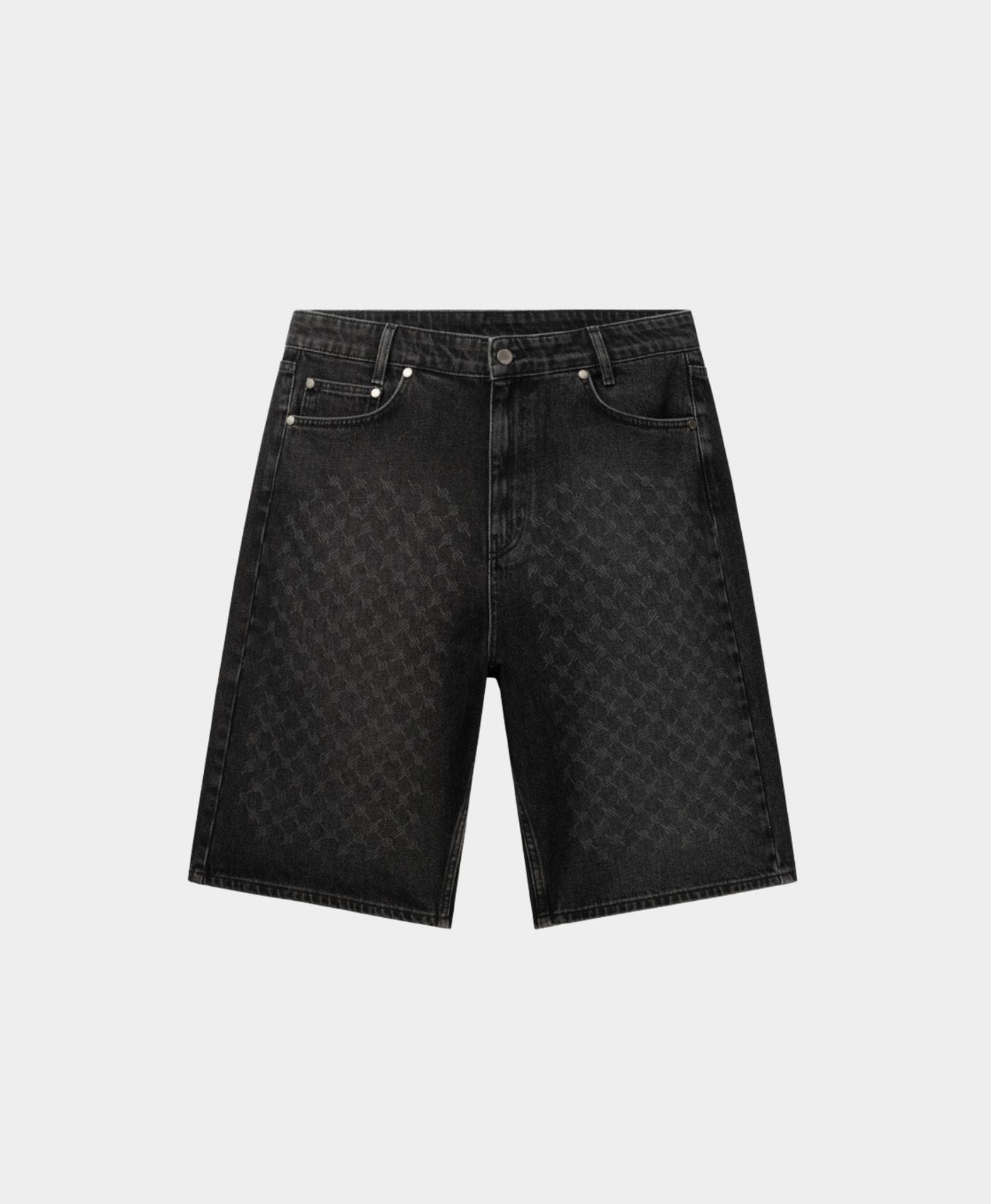 Monogram Black Laser Monogram Denim Shorts