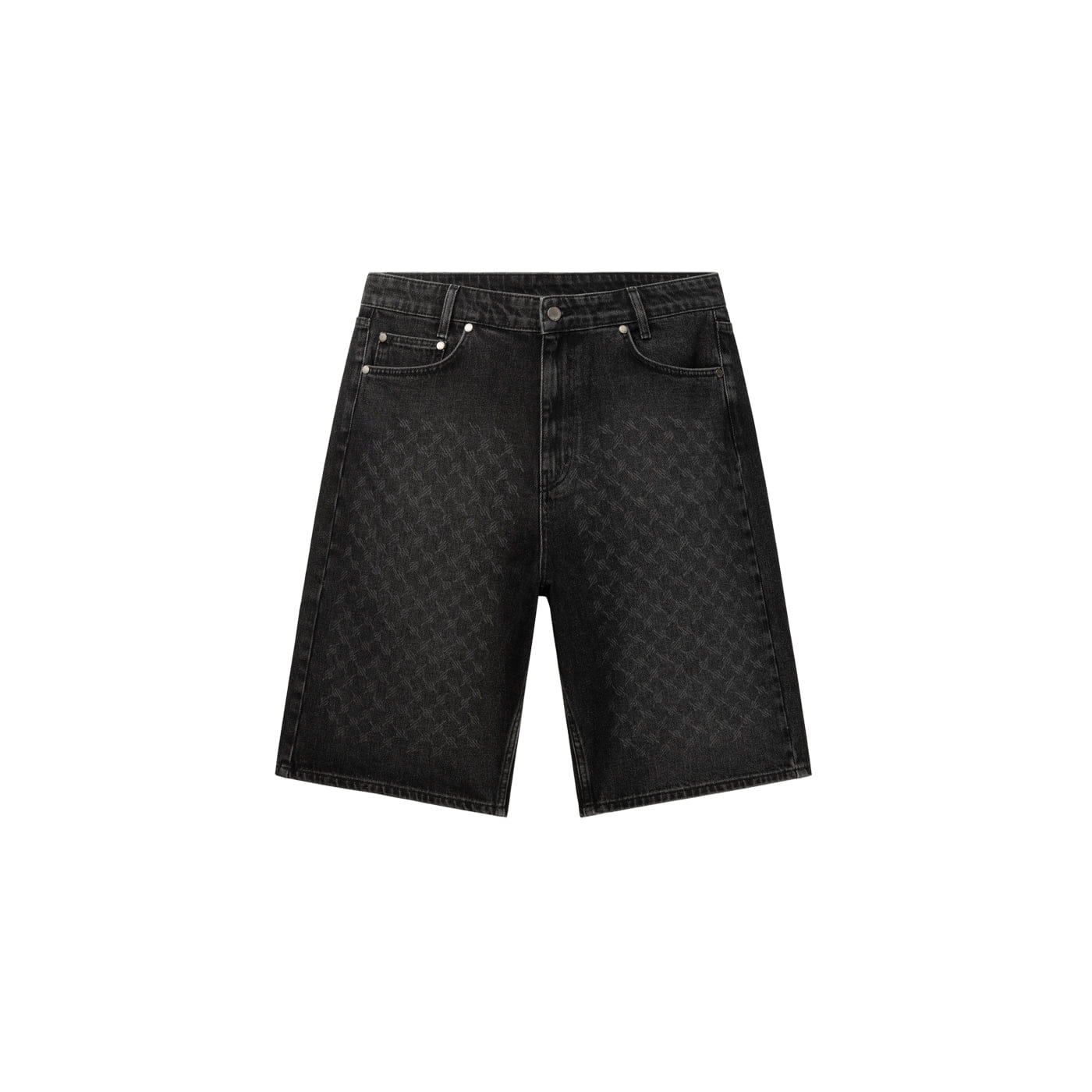 Monogram Black Laser Monogram Denim Shorts