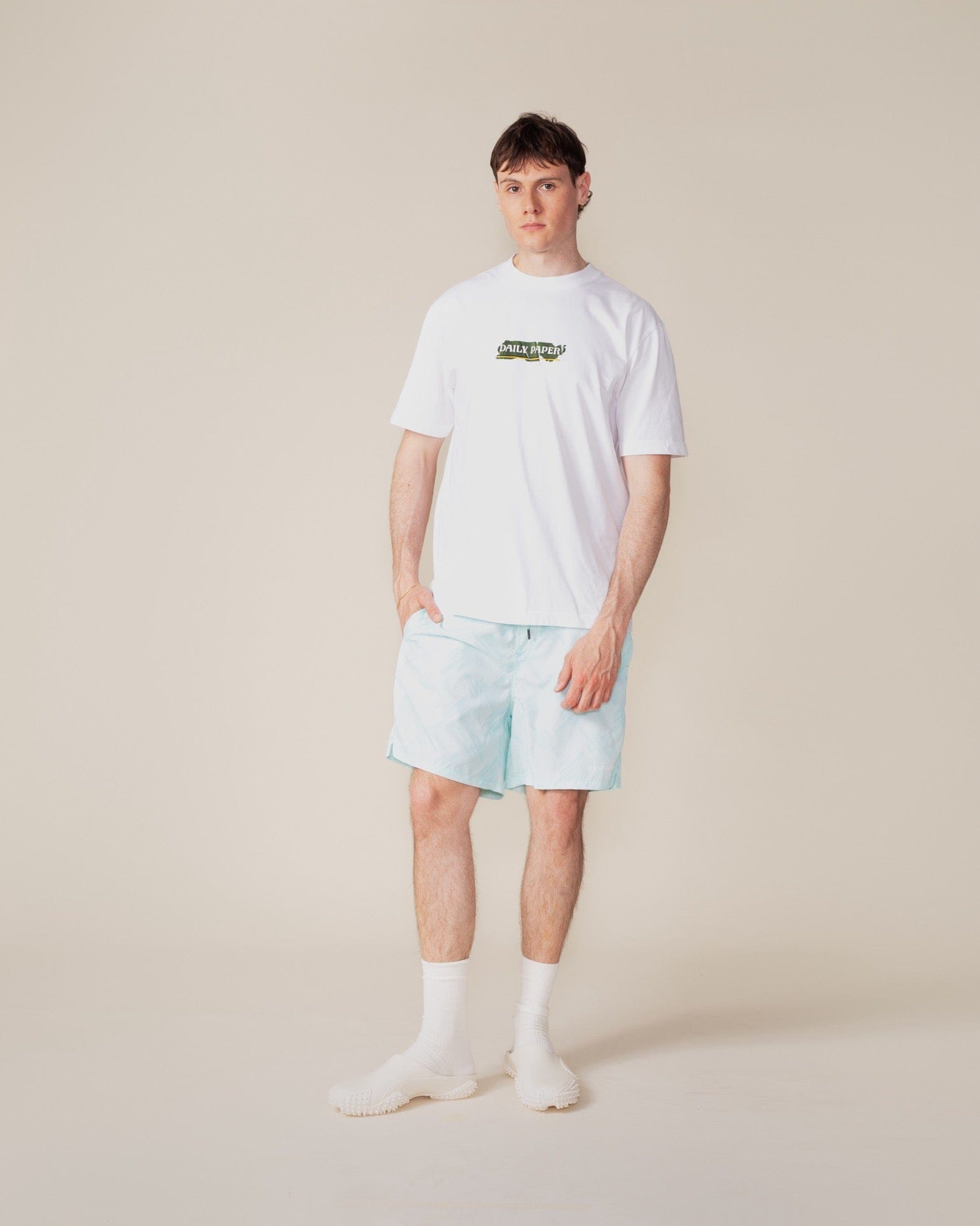 Monogram Salt Water Blue Dotted Monogram Swimshorts
