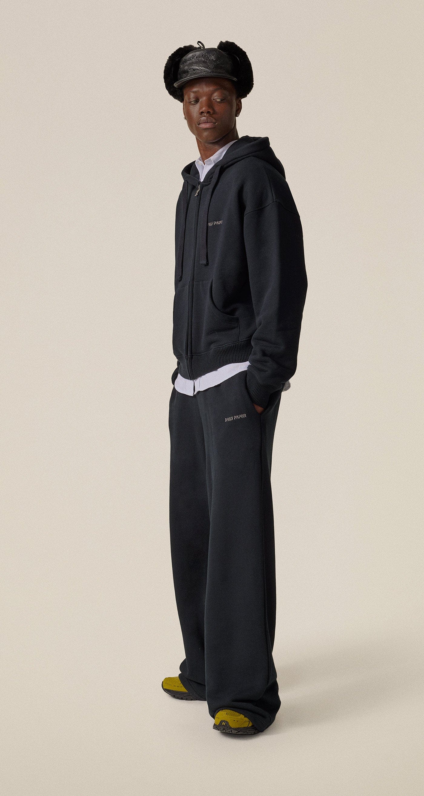 Daily Paper Black Wide Leg Pants