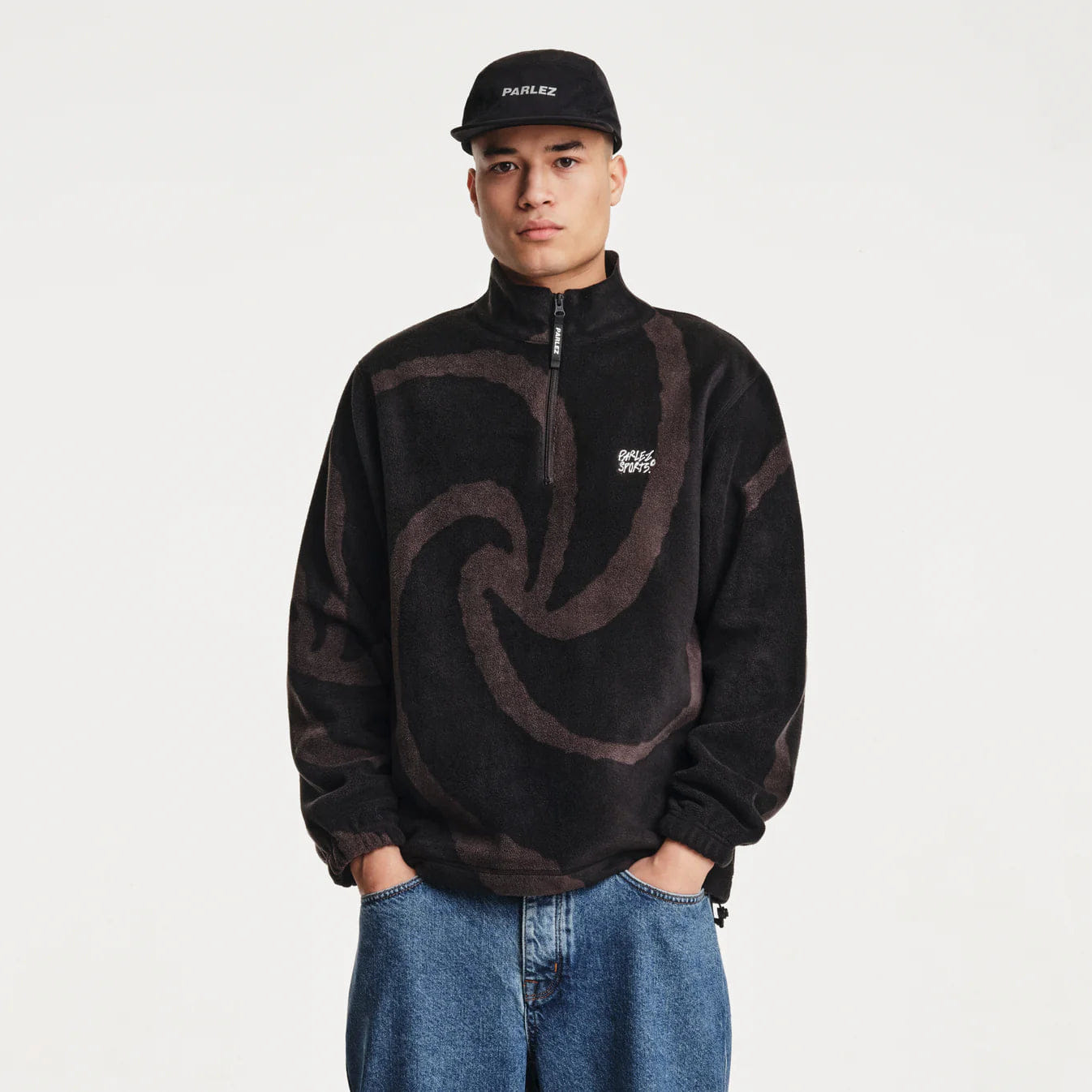 Parlez Chevy 1/4 Zip Fleece - Mellow Black