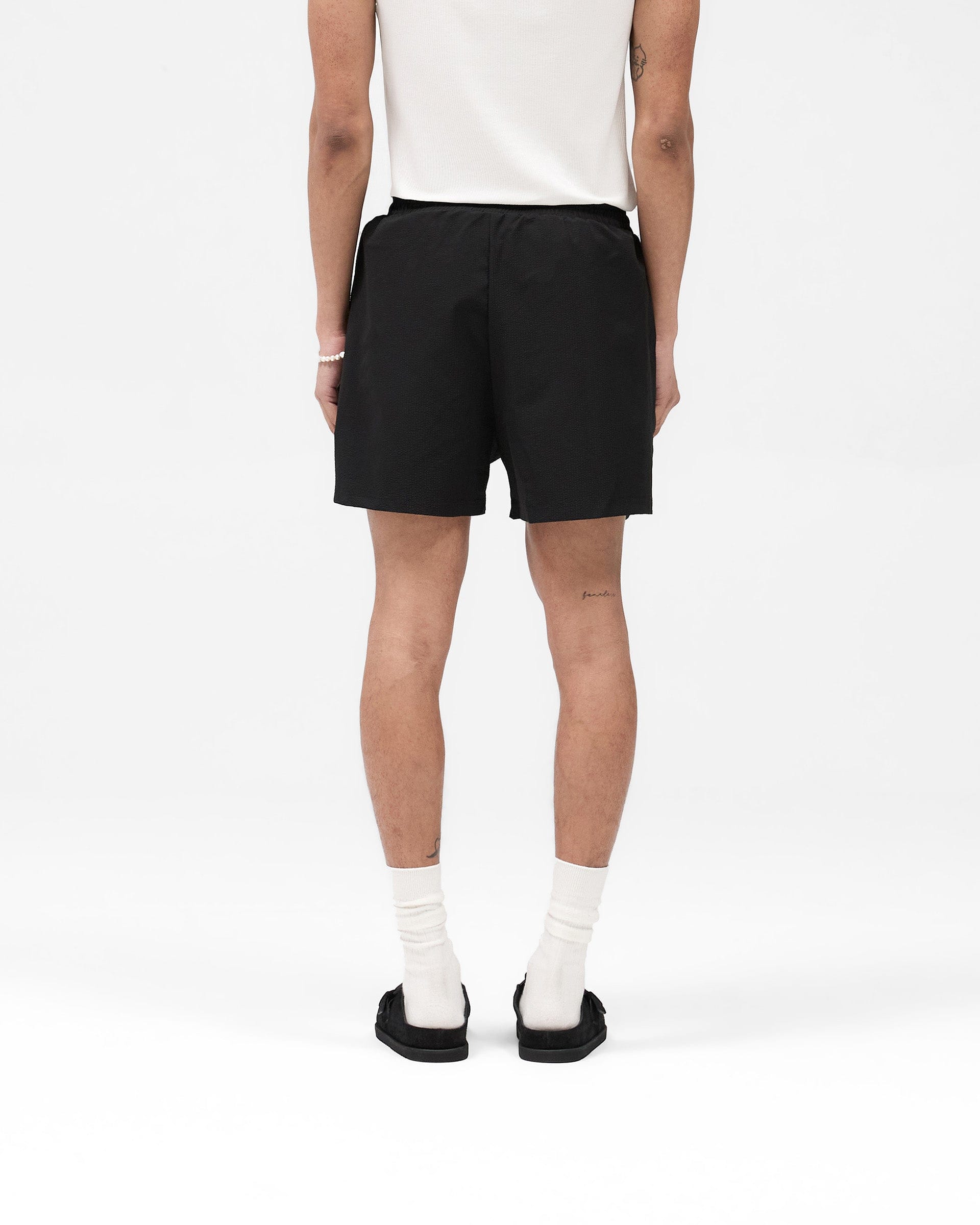 SS25 Seersucker Smart Swim Short - Black