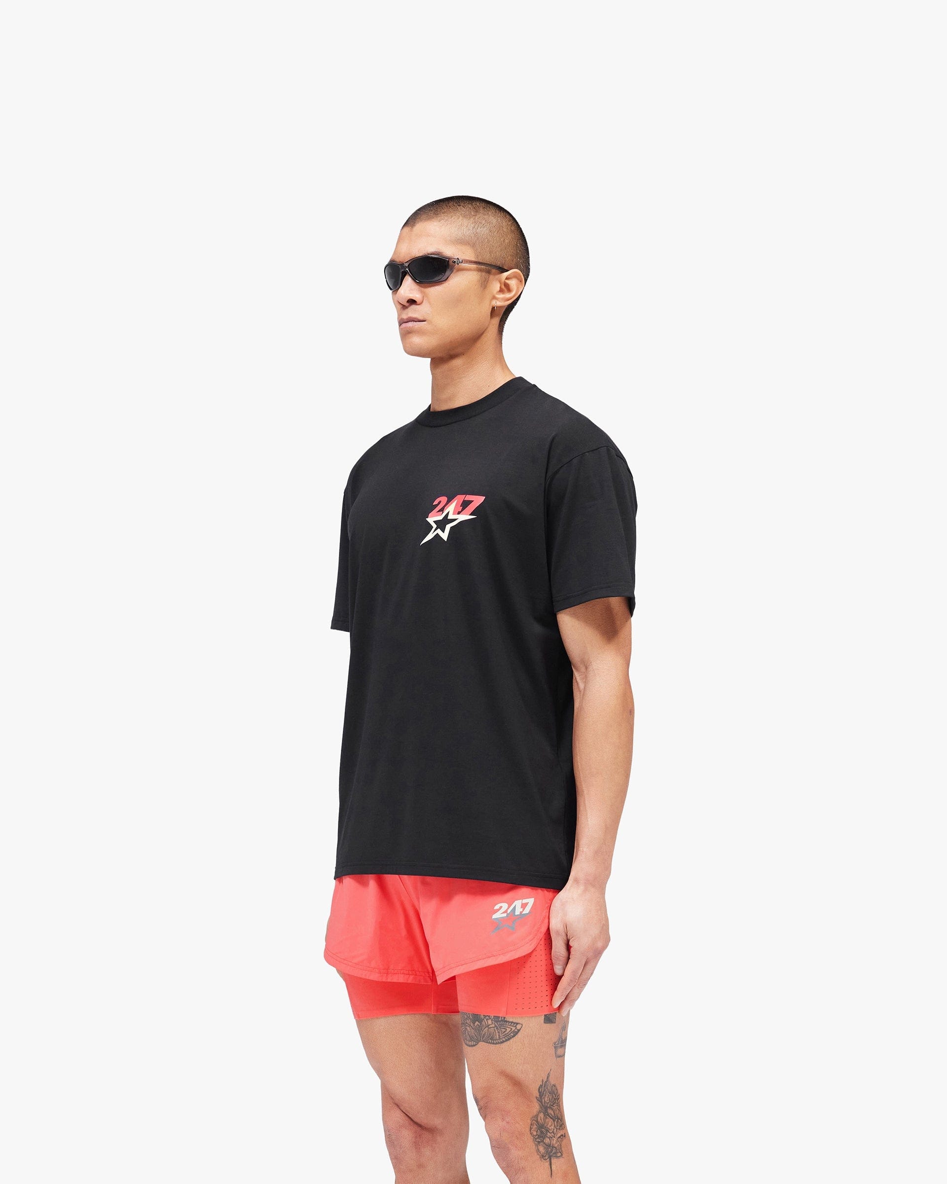 Team 247 Star Oversized T - Shirt - Jet Black