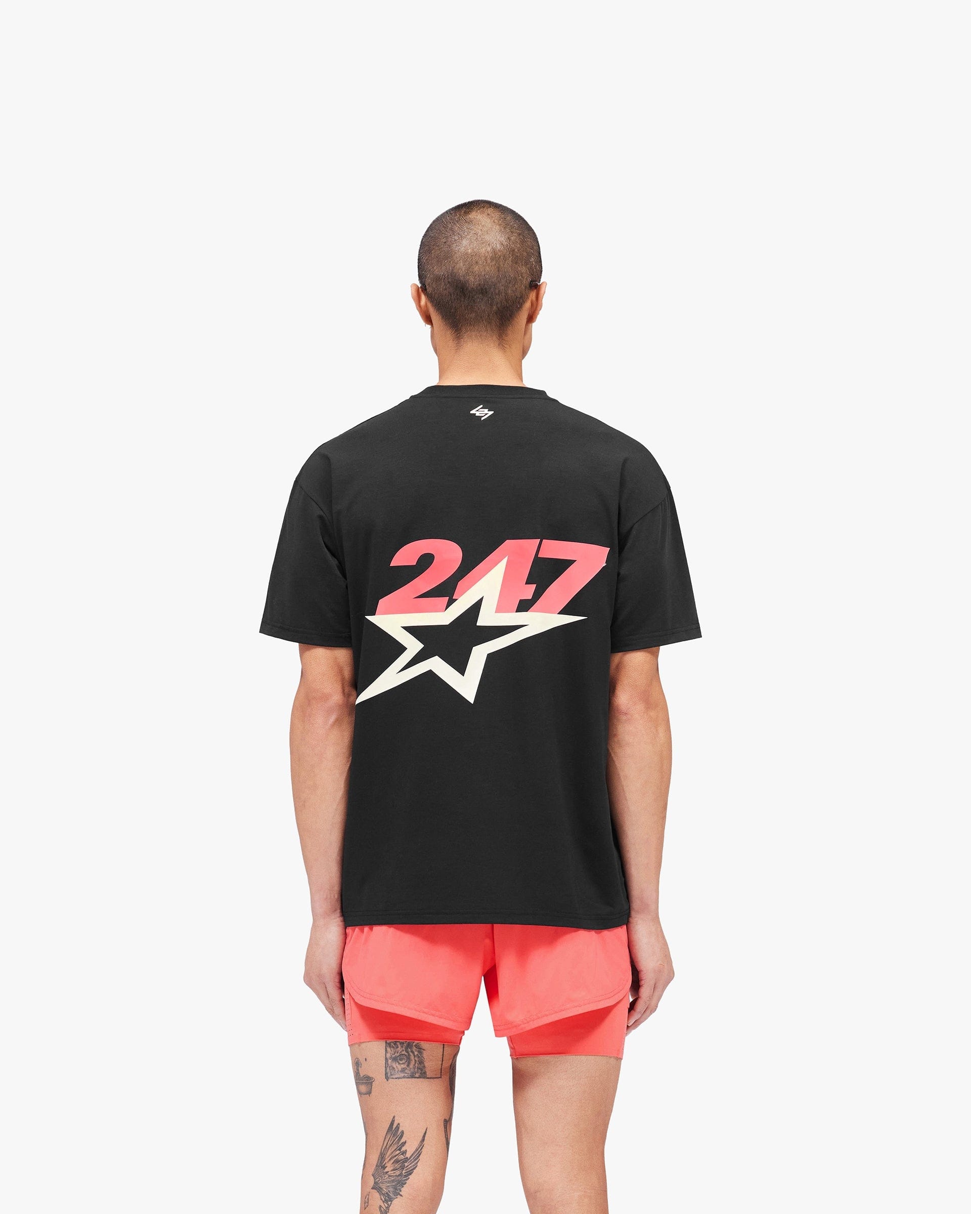 Team 247 Star Oversized T - Shirt - Jet Black