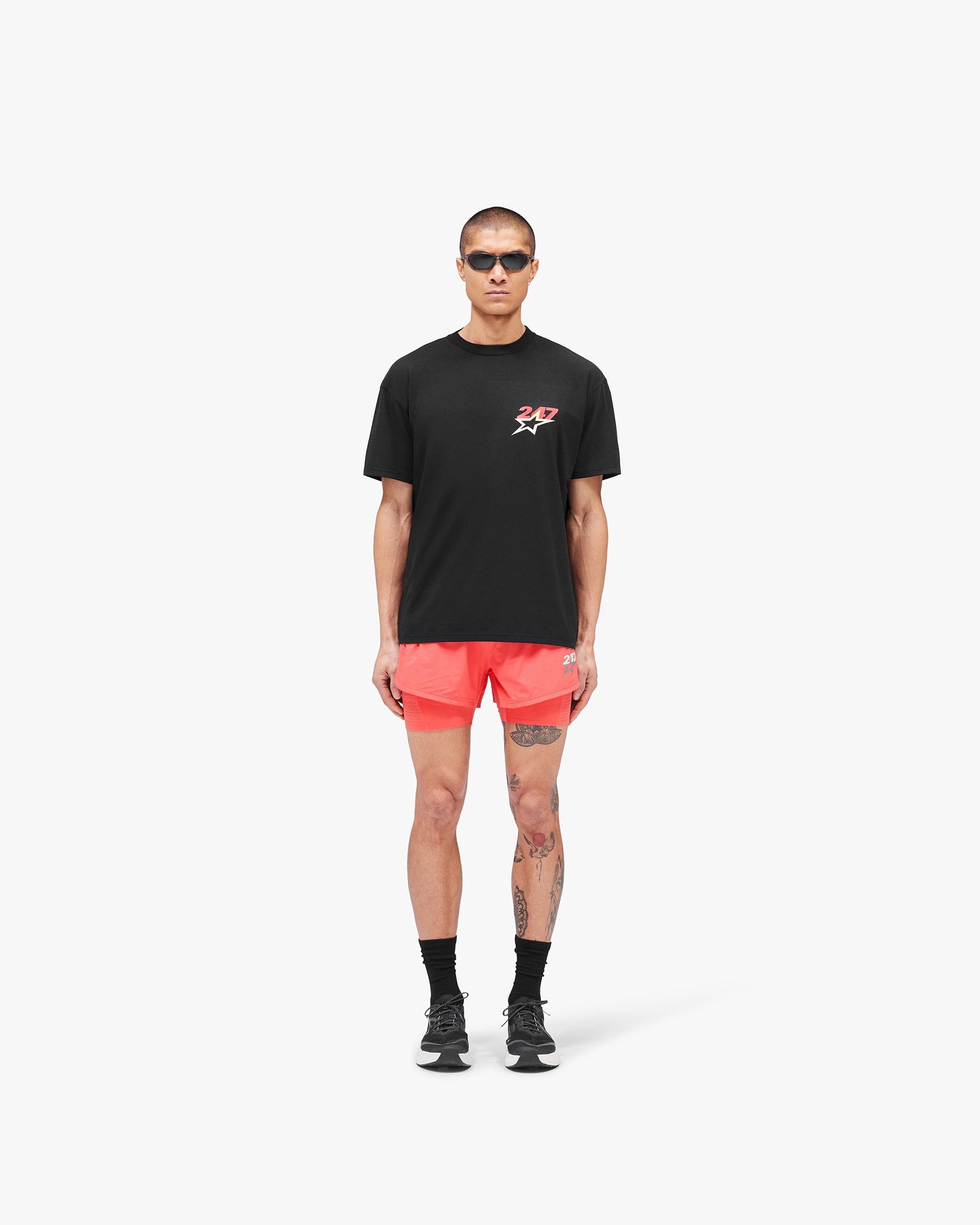 Team 247 Star Oversized T - Shirt - Jet Black