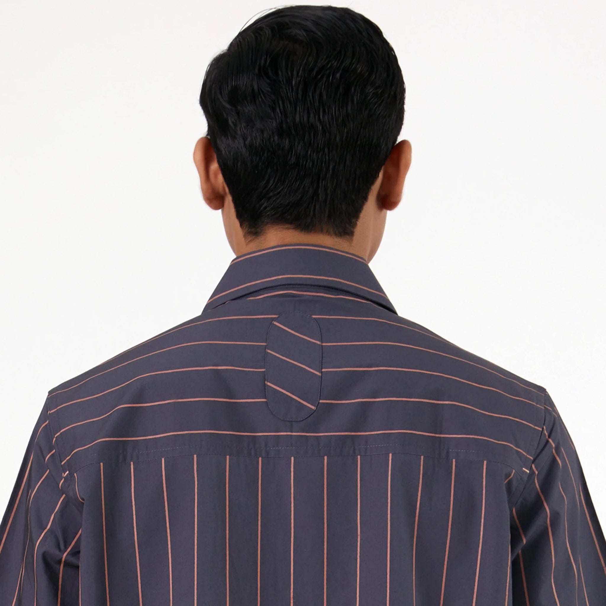 MARGN Regiment Stripped Shirt (Grey)