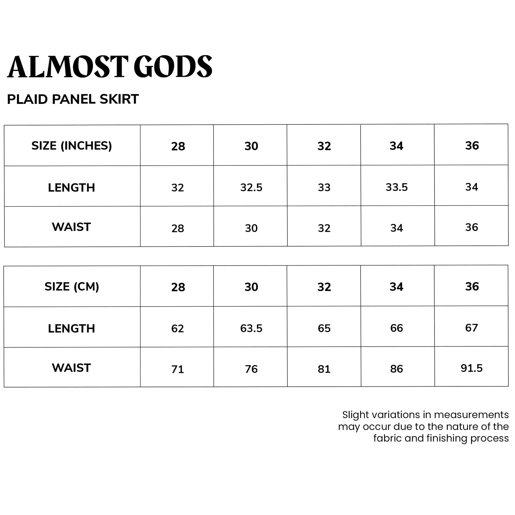 Almost Gods Plaid Panel Skirt