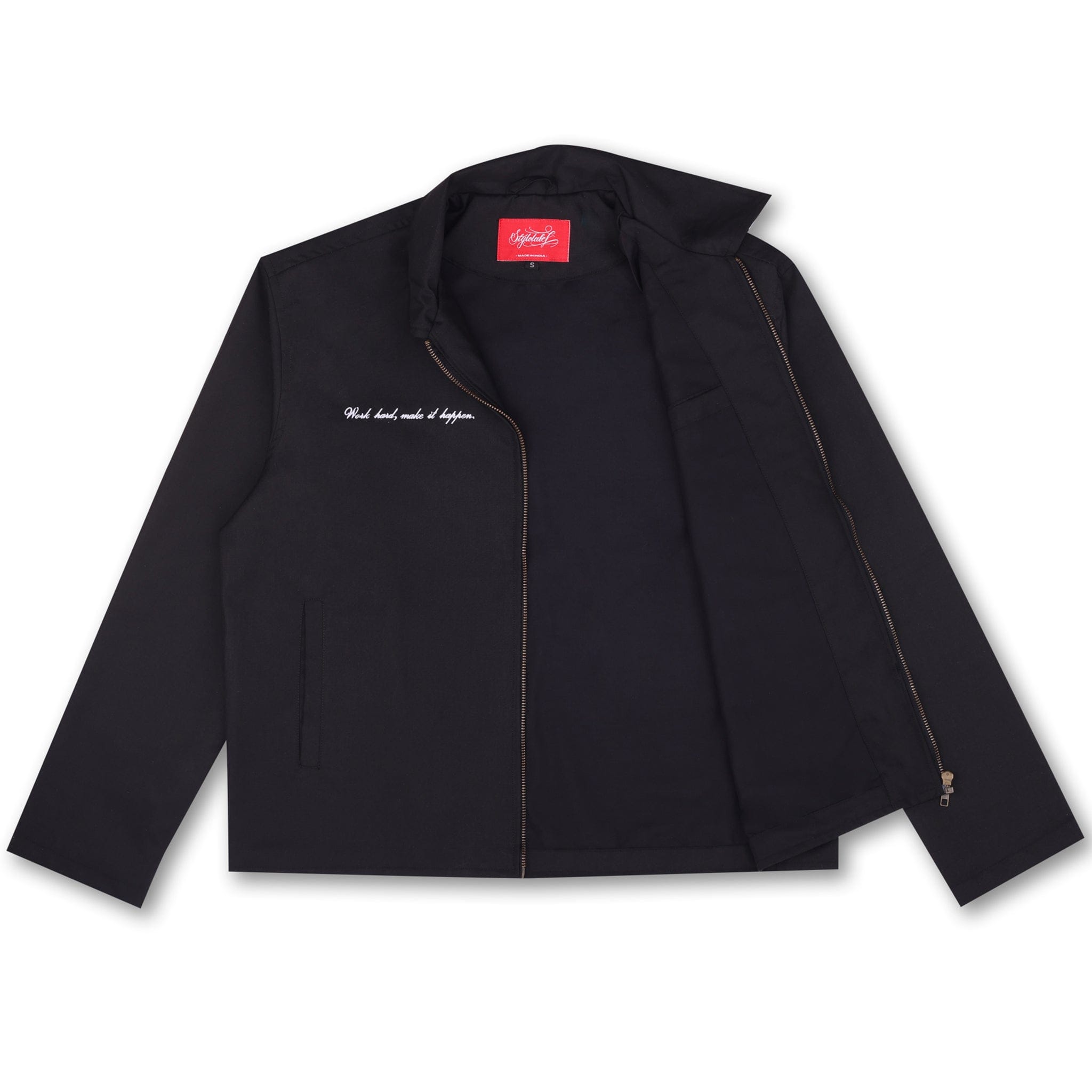 Styl-O Label WORK HARD MAKE IT HAPPEN JACKET (BLACK)