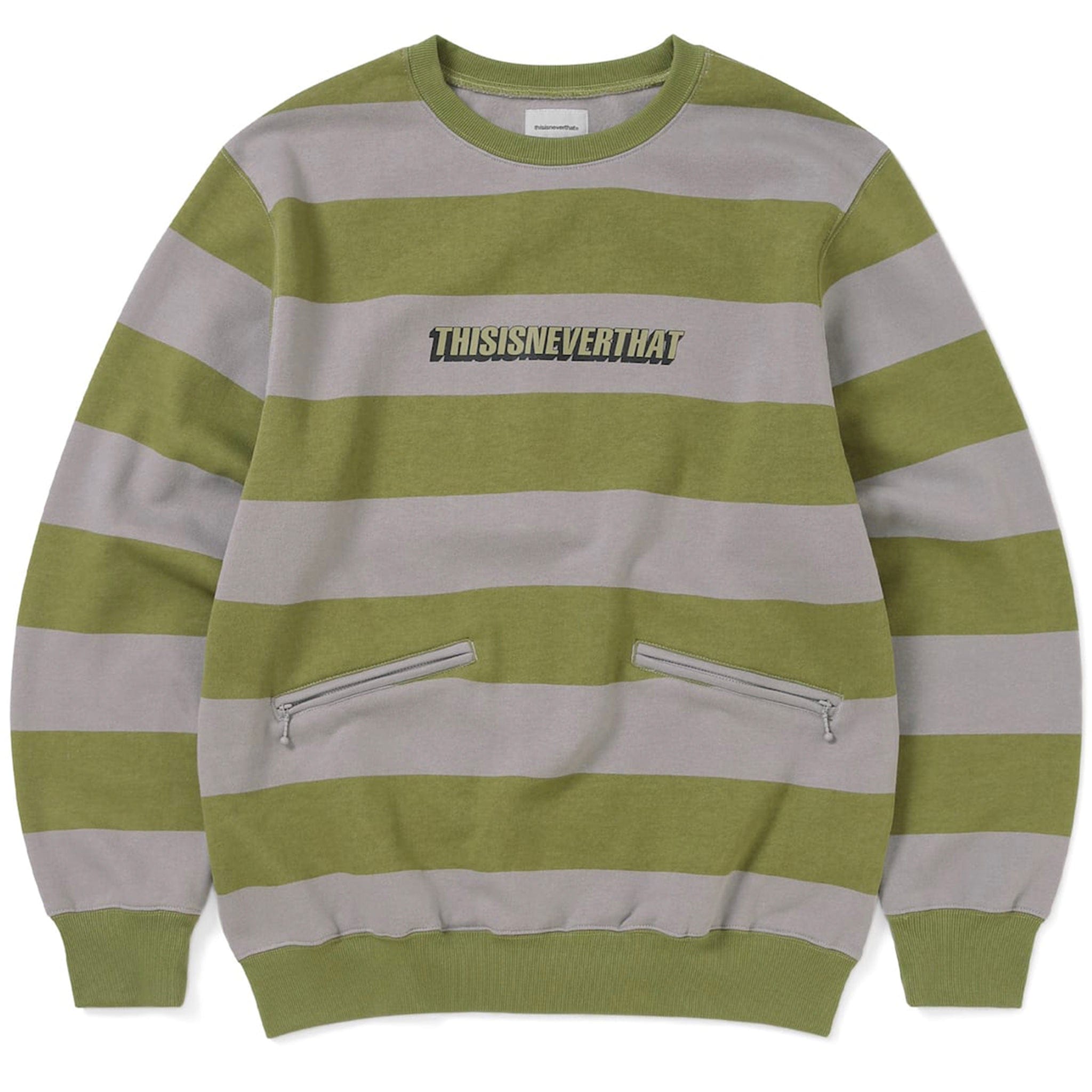 Thisisneverthat Printed Stripe Crewneck